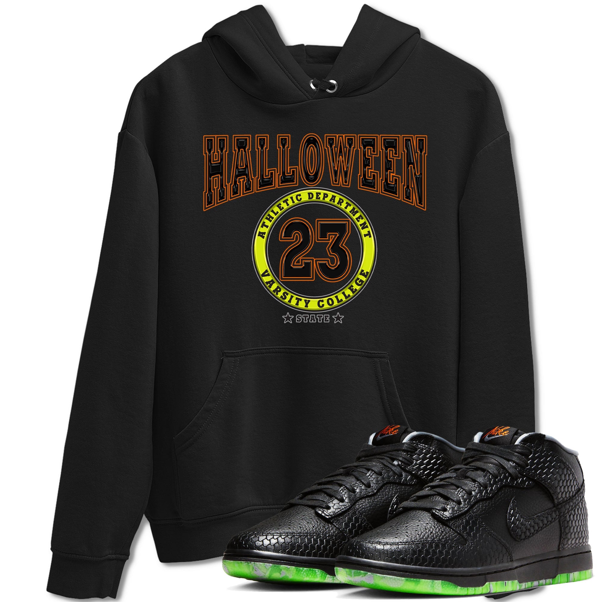 Nike Dunk Halloween shirt to match jordans Varsity sneaker tees Nike Dunk Mid Halloween Drip Gear Zone Sneaker Matching Clothing Brand Unisex Sneaker Tee Black 1 T-Shirt