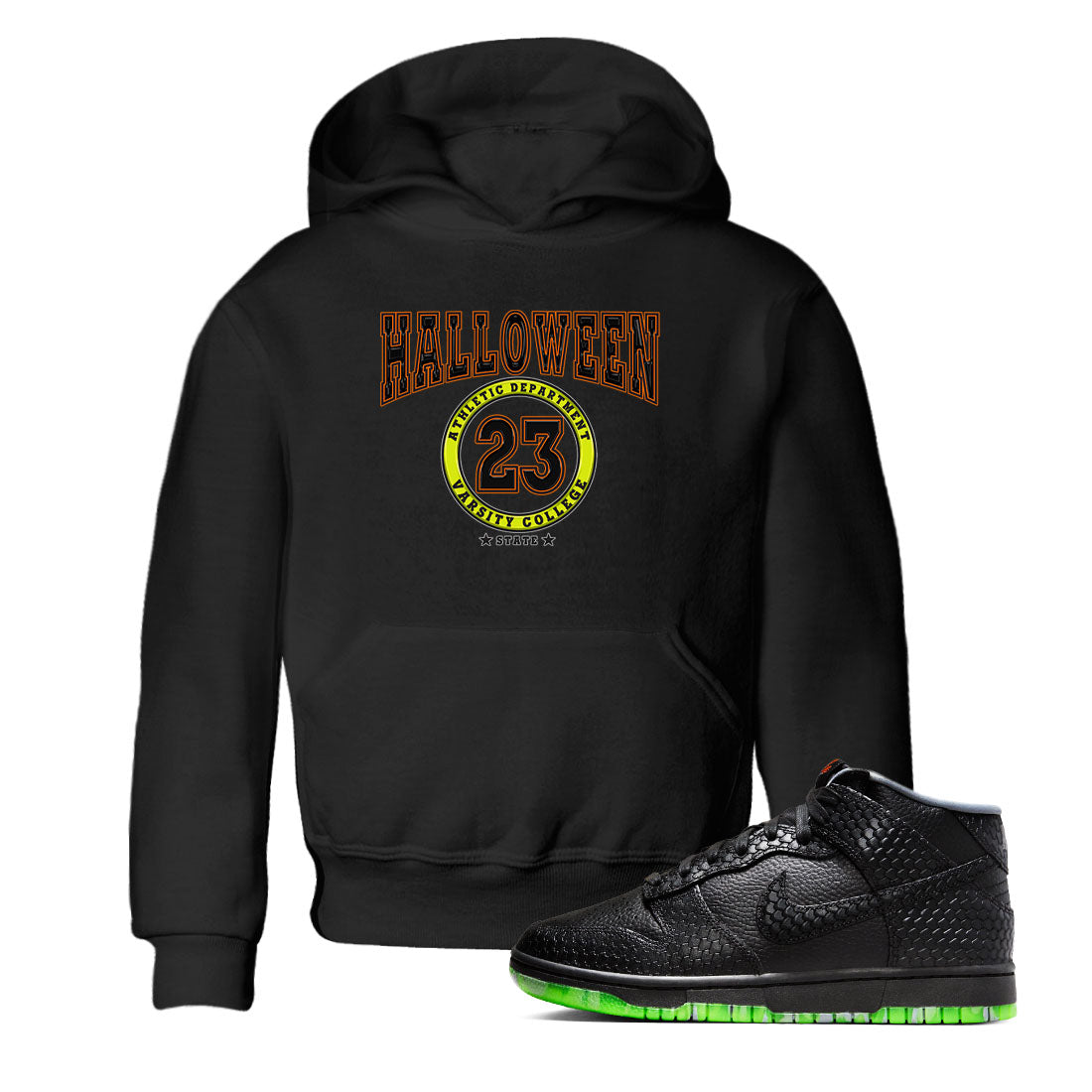 Nike Dunk Halloween shirt to match jordans Varsity sneaker tees Nike Dunk Mid Halloween Drip Gear Zone Sneaker Matching Clothing Brand Baby Toddler Black 1 T-Shirt