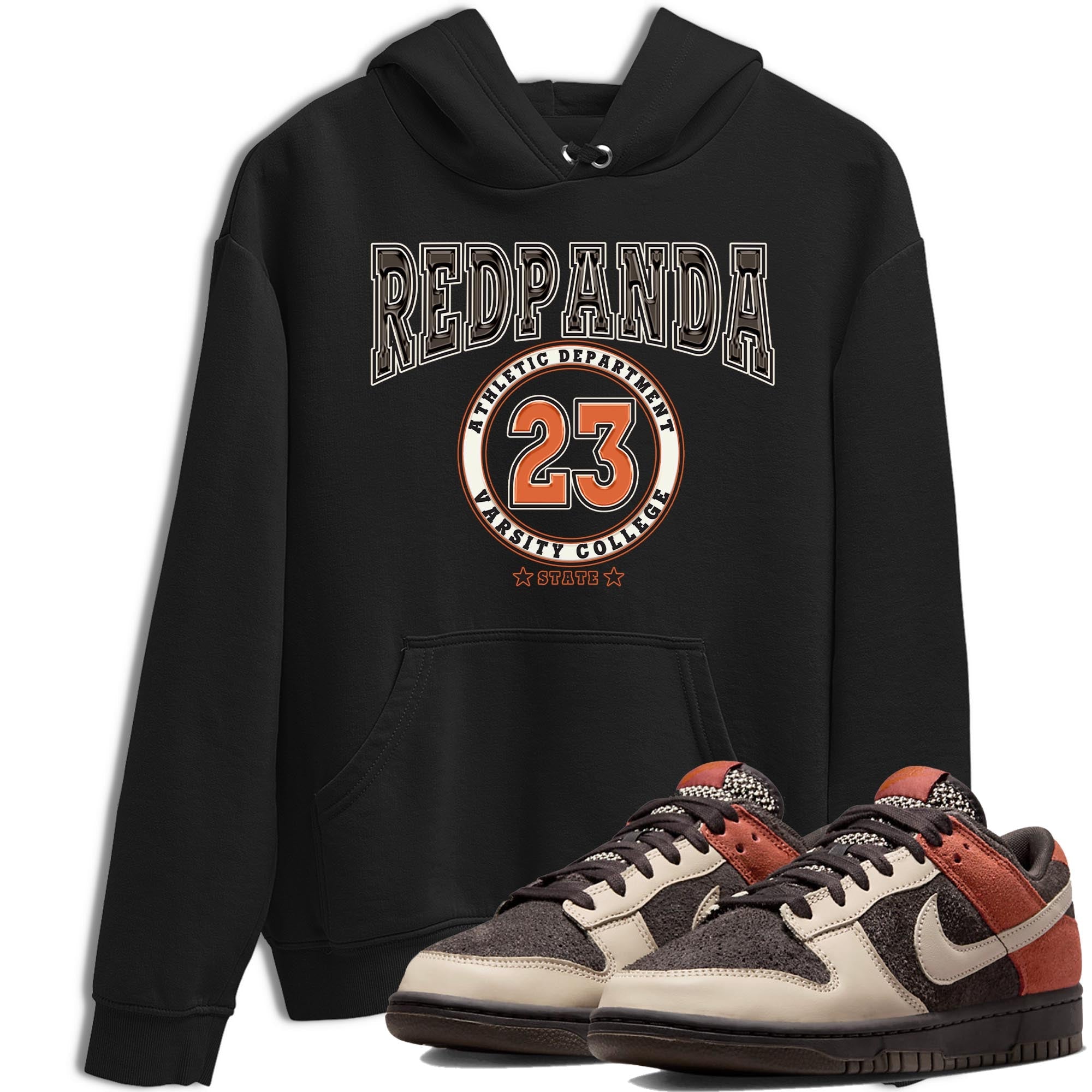 Nike Low Dunk Red Panda shirt to match jordans Varsity sneaker tees Nike Dunk Red Panda Drip Gear Zone Unisex Streetwear Clothing Black 1 T-Shirt