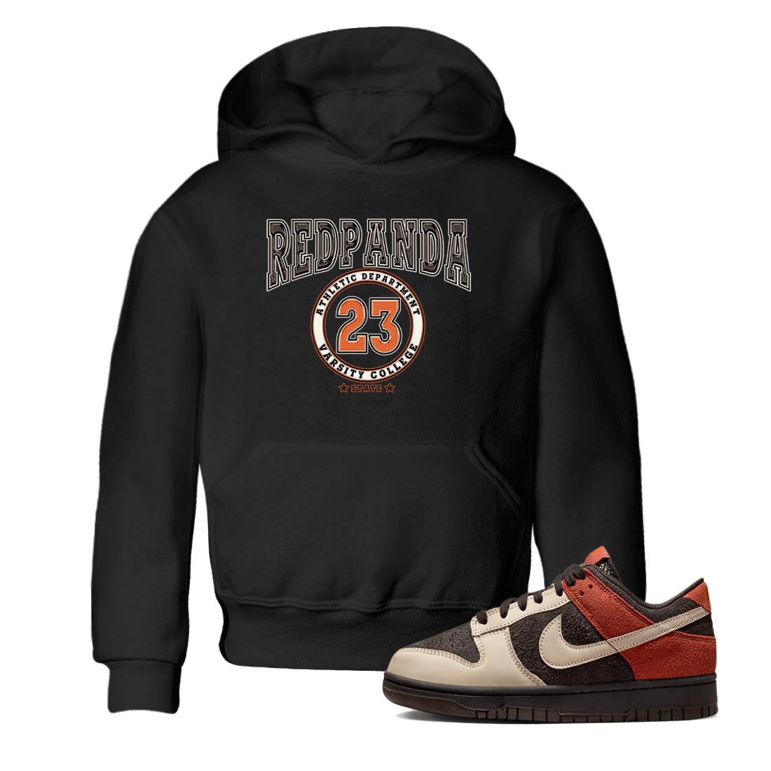 Nike Low Dunk Red Panda shirt to match jordans Varsity sneaker tees Nike Dunk Red Panda Drip Gear Zone Baby Toddler Black 1 T-Shirt