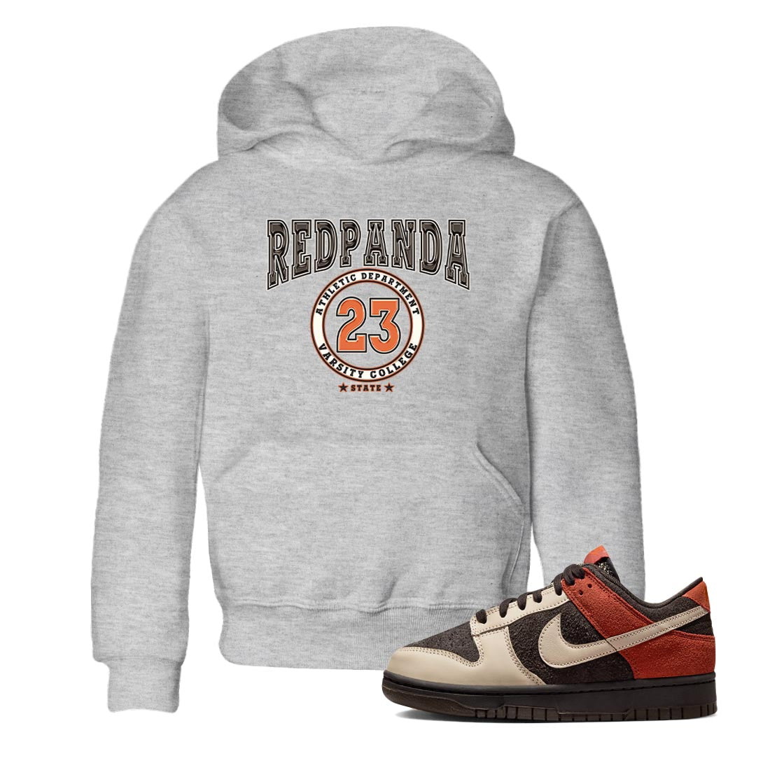 Nike Low Dunk Red Panda shirt to match jordans Varsity sneaker tees Nike Dunk Red Panda Drip Gear Zone Baby Toddler Heather Grey 1 T-Shirt