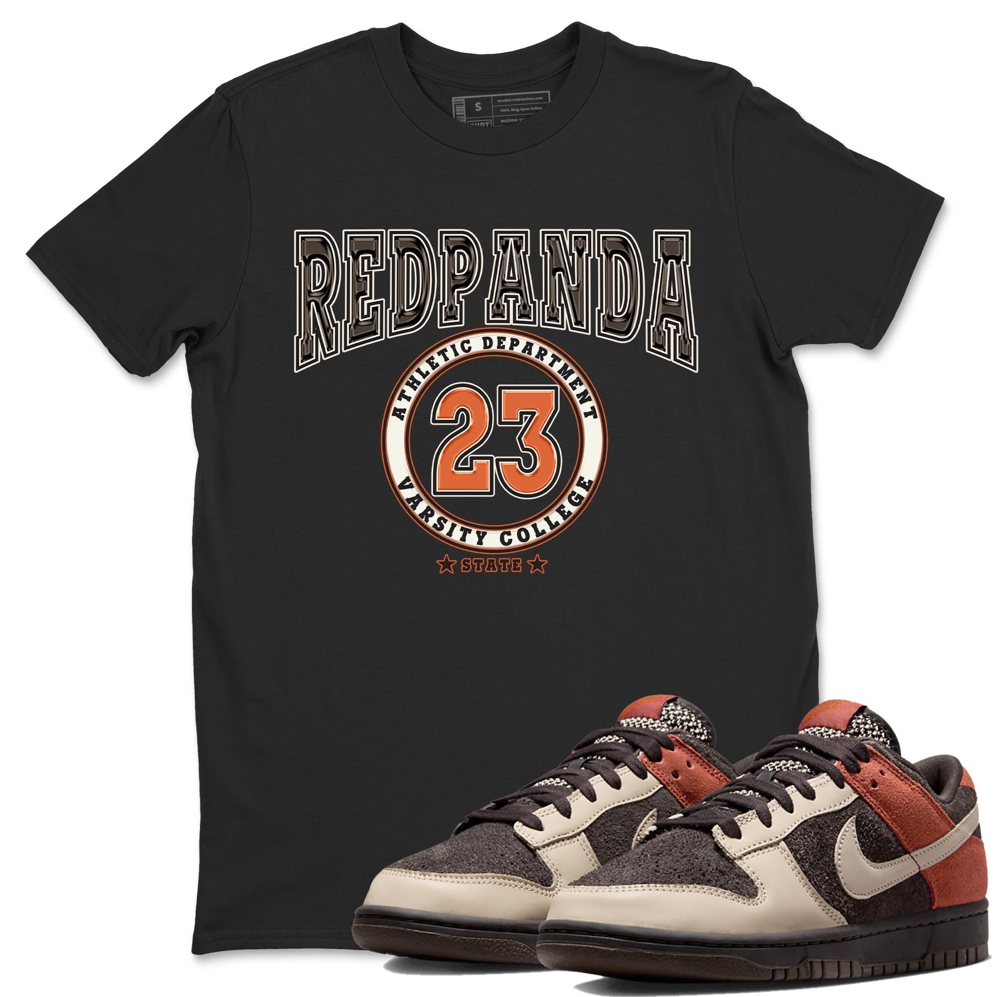 Nike Low Dunk Red Panda shirt to match jordans Varsity sneaker tees Nike Dunk Red Panda Drip Gear Zone Unisex Streetwear Clothing Black 1 T-Shirt
