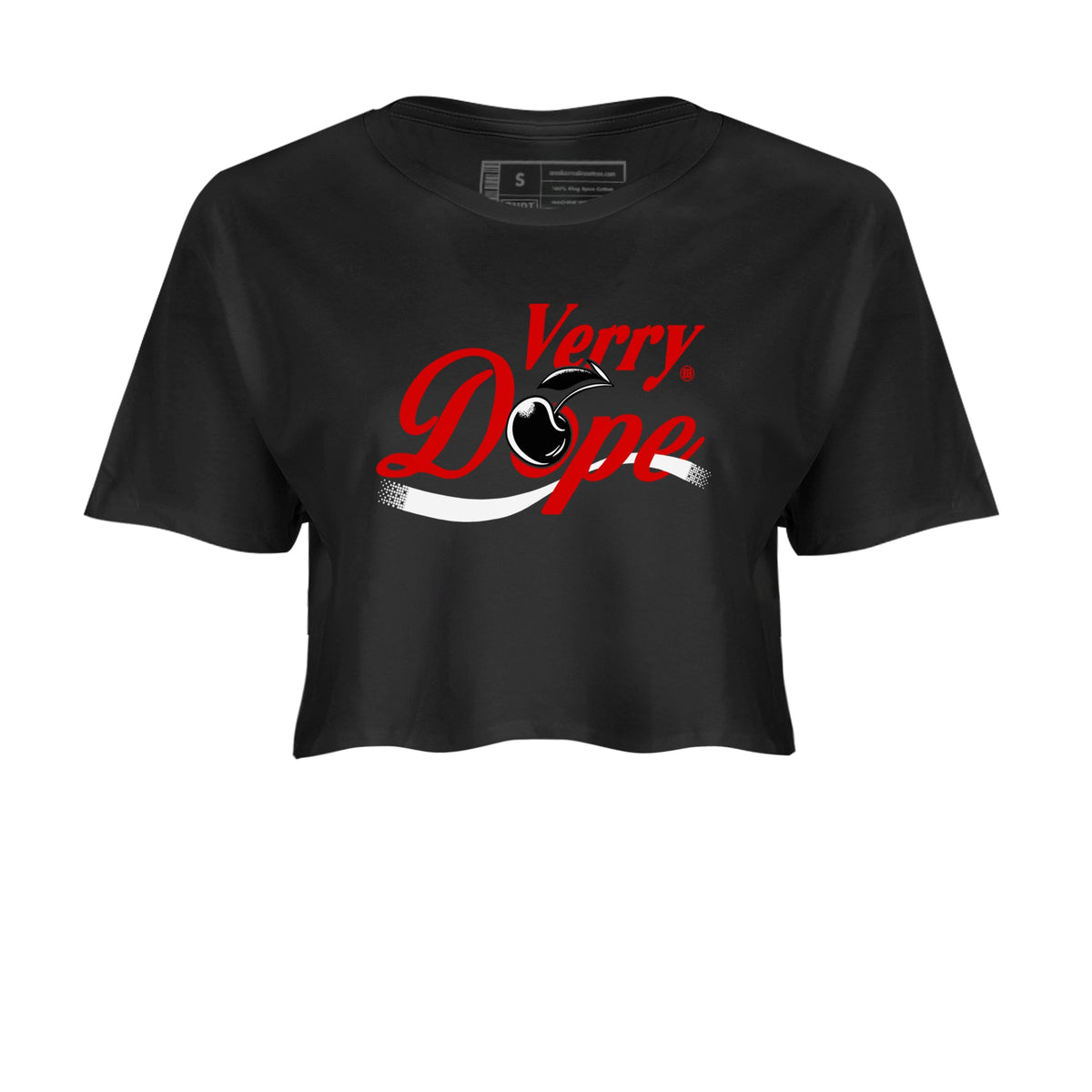 1s Black Toe Reimagined shirts to match jordans Verry Dope sneaker match tees Air Jordan 1 Retro High Black Toe Reimagined match shoes to clothes Drip Gear Zone unisex cotton Black 2 crop tee