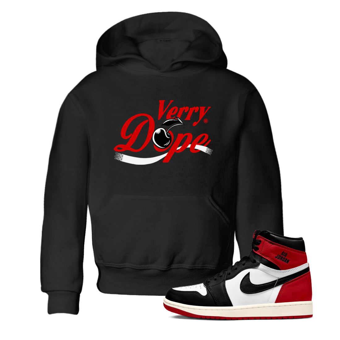 1s Black Toe Reimagined shirts to match jordans Verry Dope sneaker match tees Air Jordan 1 Retro High Black Toe Reimagined match shoes to clothes Drip Gear Zone Youth Baby Black 1 tee