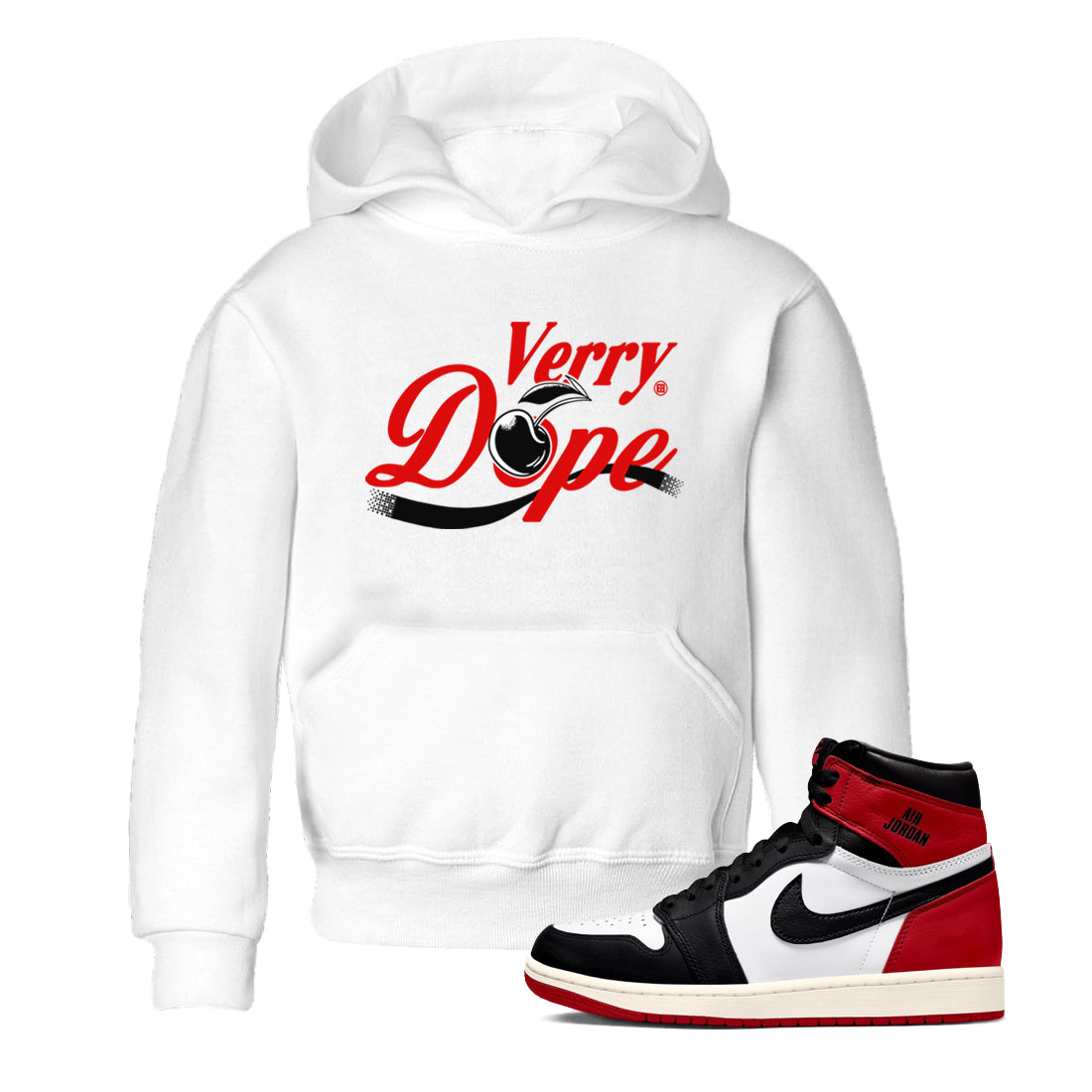 1s Black Toe Reimagined shirts to match jordans Verry Dope sneaker match tees Air Jordan 1 Retro High Black Toe Reimagined match shoes to clothes Drip Gear Zone Youth Baby White 1 tee