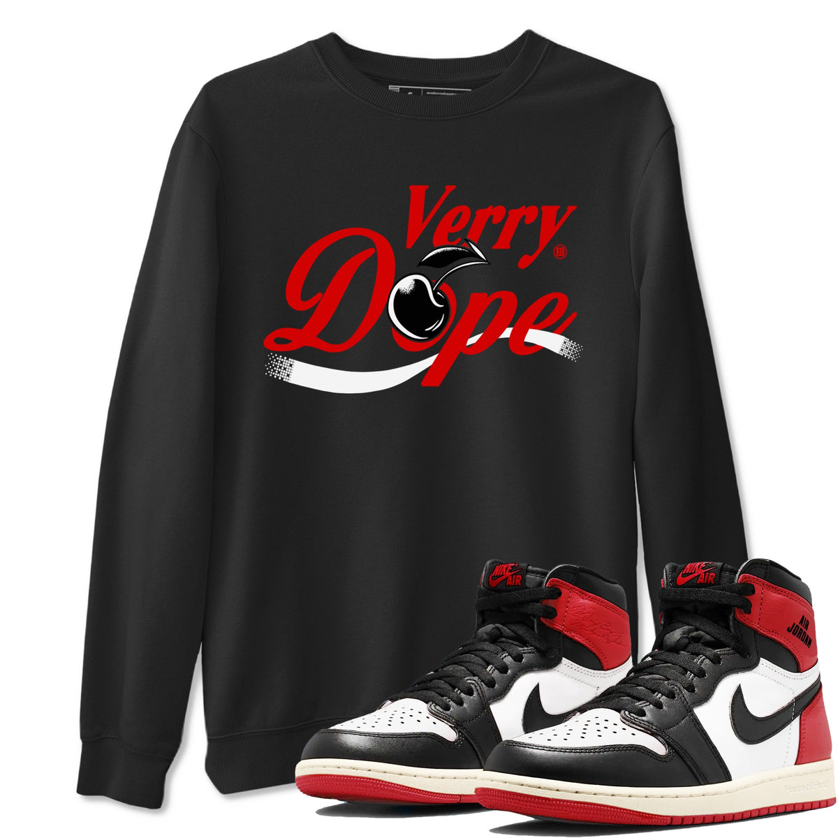 1s Black Toe Reimagined shirts to match jordans Verry Dope sneaker match tees Air Jordan 1 Retro High Black Toe Reimagined match shoes to clothes Drip Gear Zone unisex cotton Black 1 shirts
