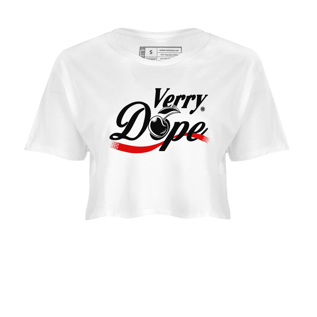 11s Cherry shirts to match jordans Verry Dope sneaker match tees Air Jordan 11 Retro Cherry match shoes to clothes Drip Gear Zone unisex cotton White 2 crop tee