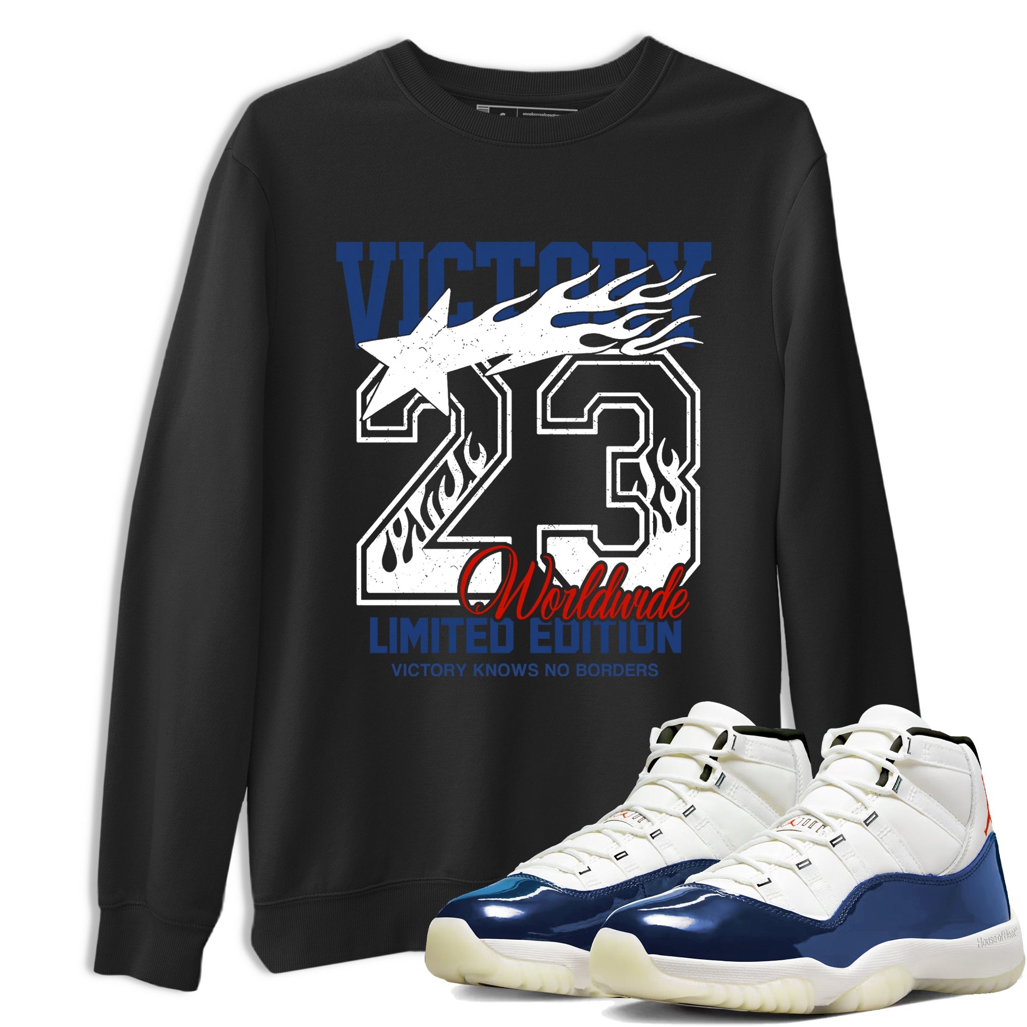 Sneaker match tees  Sneaker Tees To Match Air Jordan 11 Rare Air Shoes  Victory Knows No Borders Tee Black 1