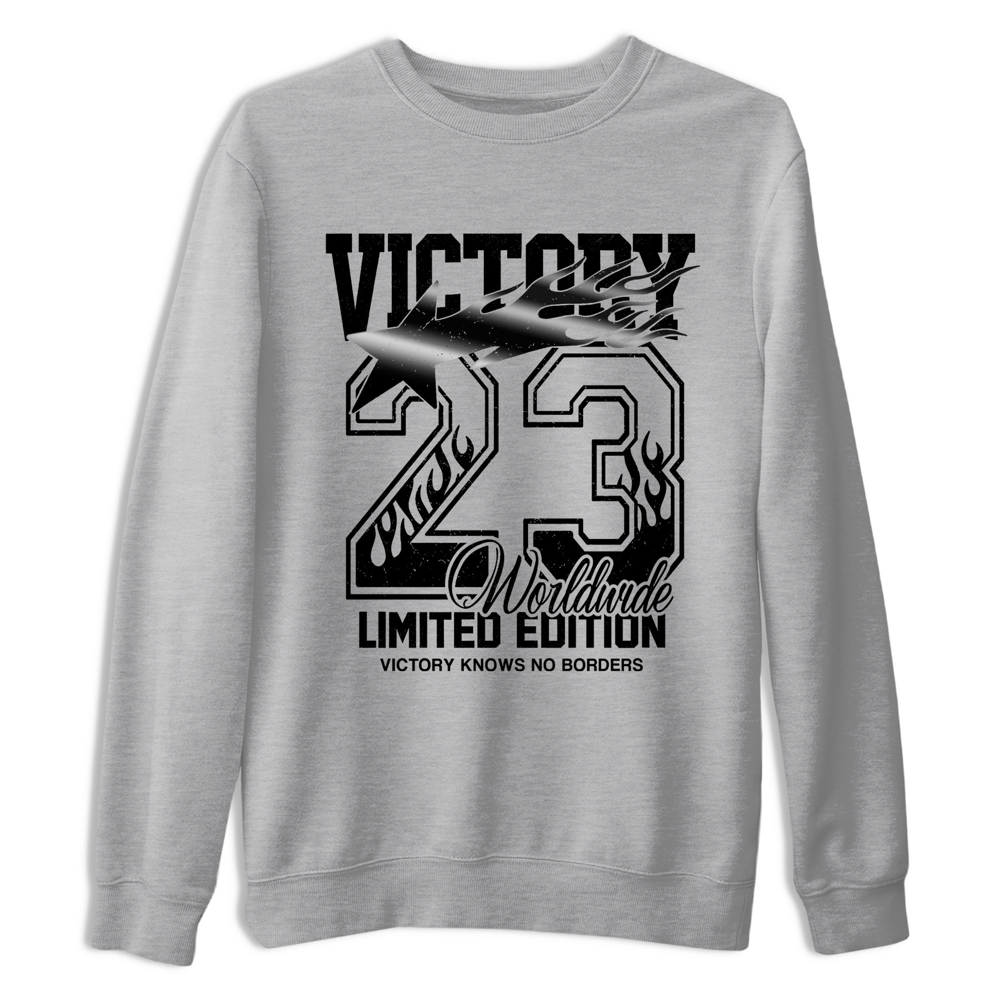 Sneaker match tees  Sneaker Tees To Match Air Jordan 4 Black Cat Shoes  Victory Knows No Borders Tee Heather Grey 2