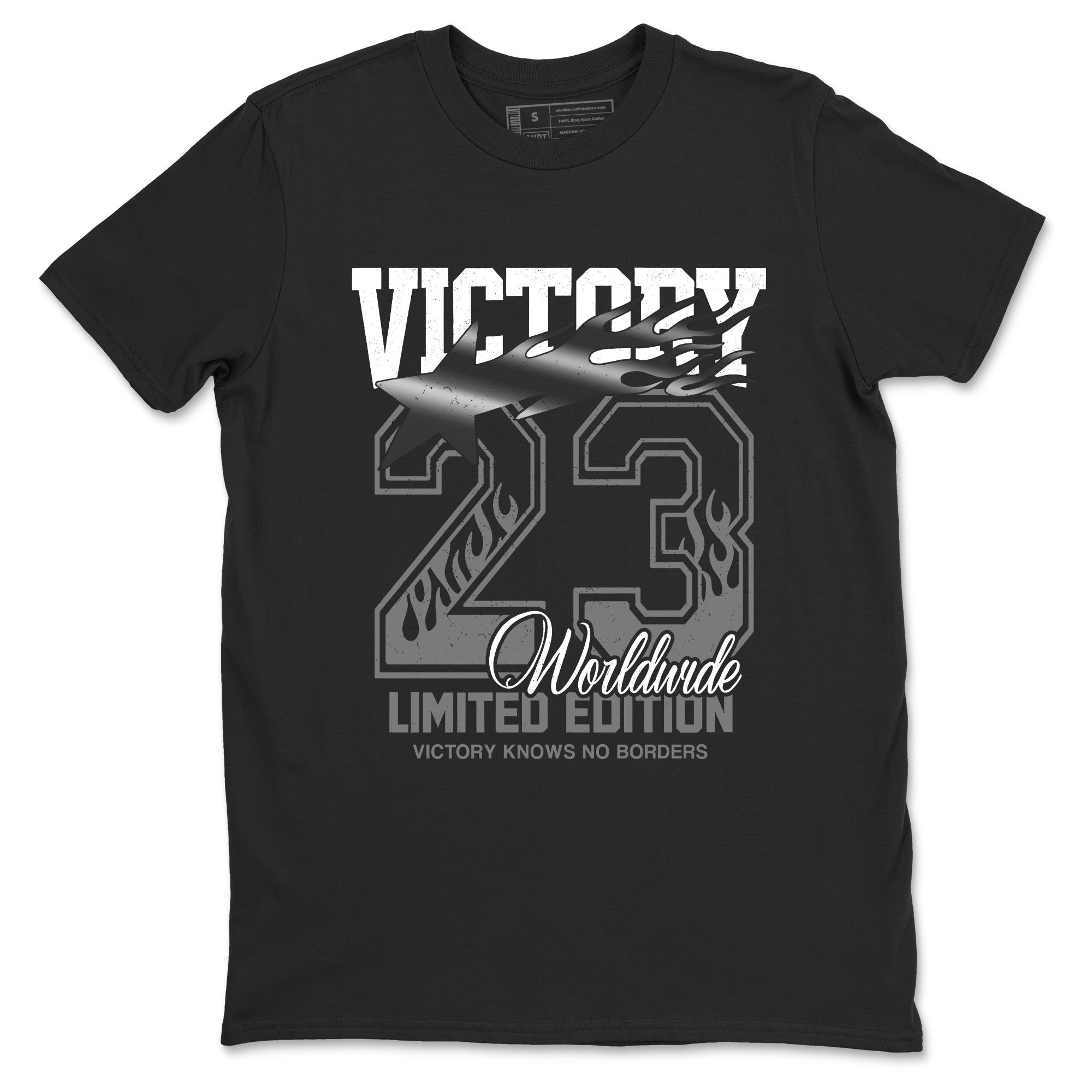 Sneaker match tees  Sneaker Tees To Match Air Jordan 4 Black Cat Shoes  Victory Knows No Borders Tee Black 2