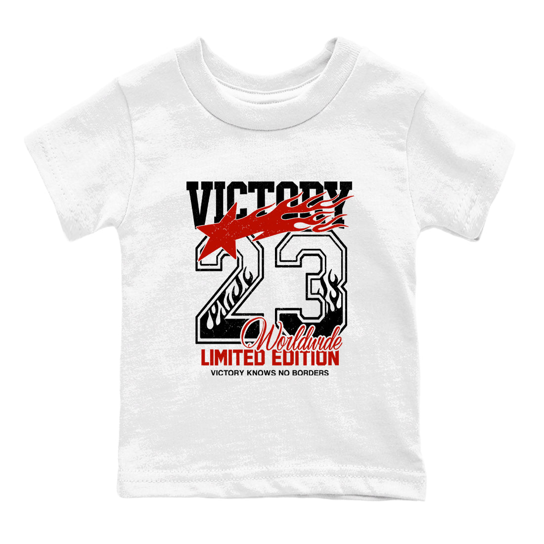 Sneaker match tees  Sneaker Tees To Match Air Jordan 5 Fire Red Shoes  Victory Knows No Borders Kids T-Shirt White 2
