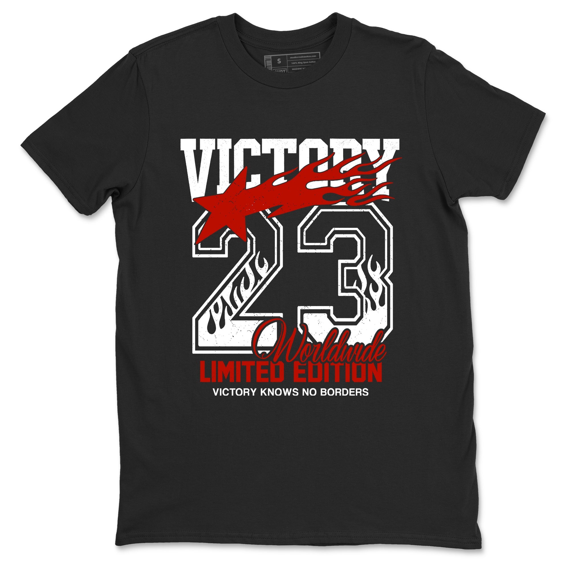 Sneaker match tees  Sneaker Tees To Match Air Jordan 5 Fire Red Shoes  Victory Knows No Borders Tee Black 2