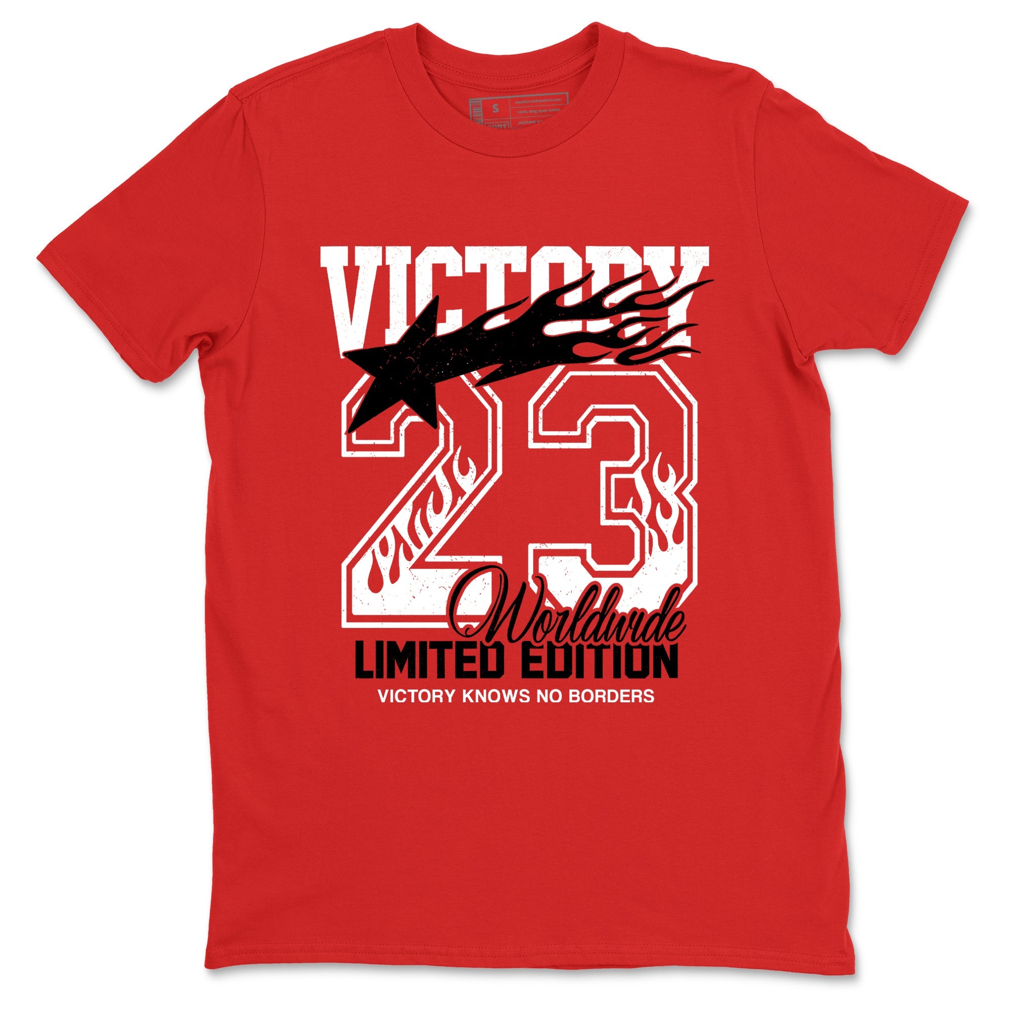 Sneaker match tees  Sneaker Tees To Match Air Jordan 5 Fire Red Shoes  Victory Knows No Borders Tee Red 2