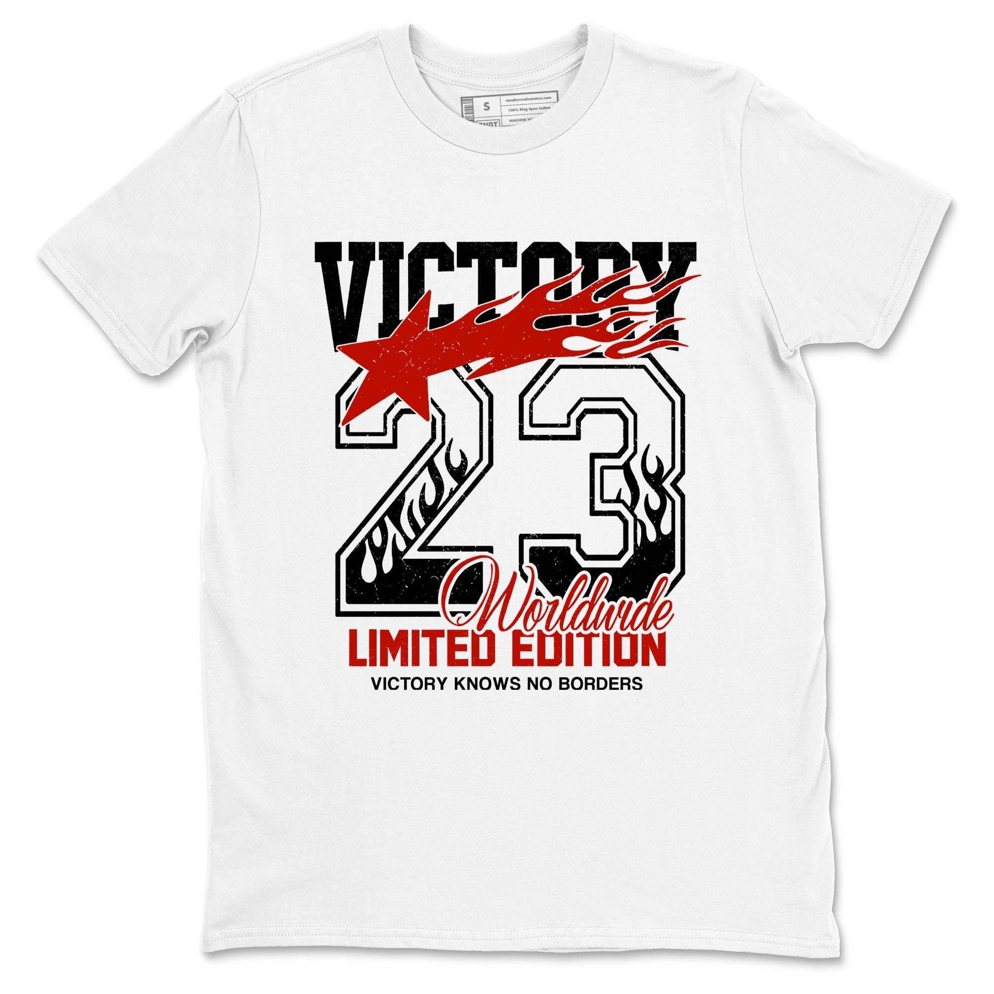 Sneaker match tees  Sneaker Tees To Match Air Jordan 5 Fire Red Shoes  Victory Knows No Borders Tee White 2