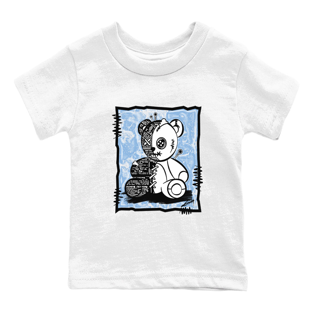 11s Columbia shirts to match jordans Vintage Bear sneaker match tees Air Jordan 11 Columbia Drip Gear Zone Youth Baby White 2 crew neck shirts