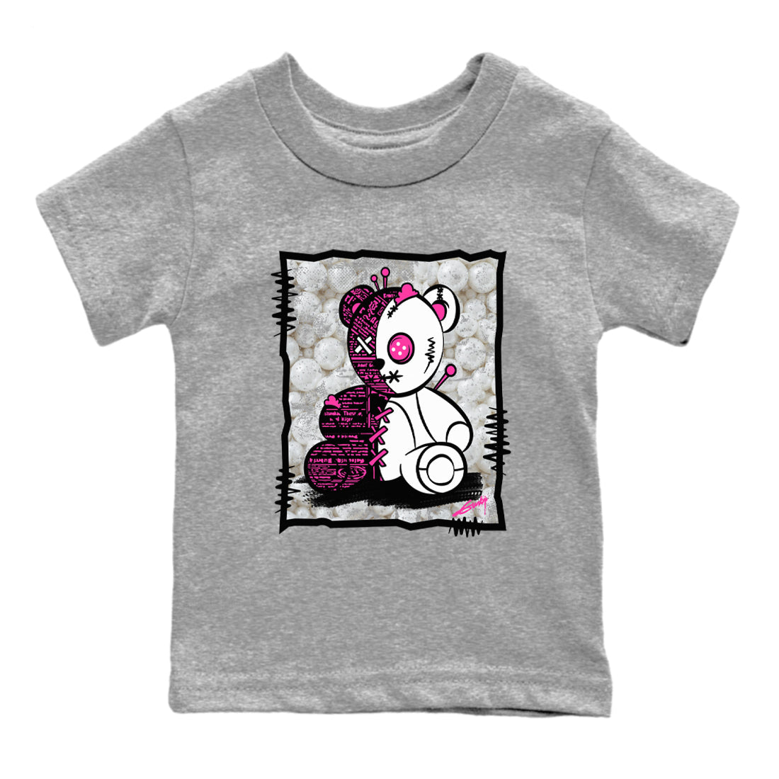 Nike KD 4 Retro Aunt Pearl shirts to match jordans Vintage Bear sneaker match tees Nike KD 4 Aunt Pearl match shoes to clothes Drip Gear Zone Youth Baby Heather Grey 2 tee