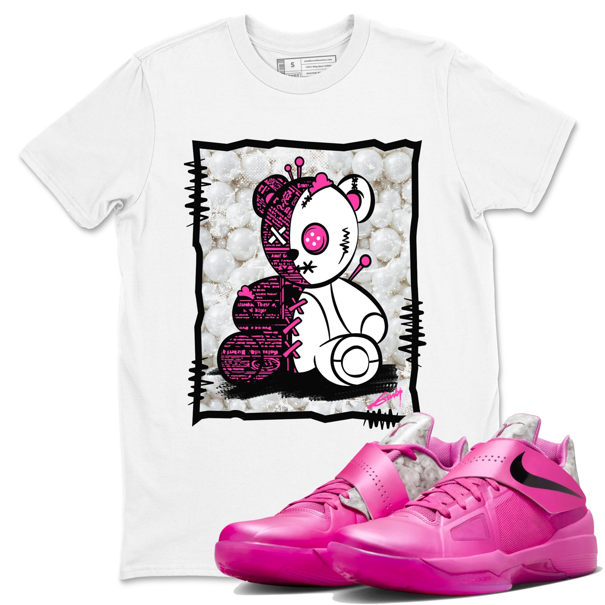 Nike KD 4 Retro Aunt Pearl shirts to match jordans Vintage Bear sneaker match tees Nike KD 4 Aunt Pearl match shoes to clothes Drip Gear Zone unisex cotton White 1 shirts