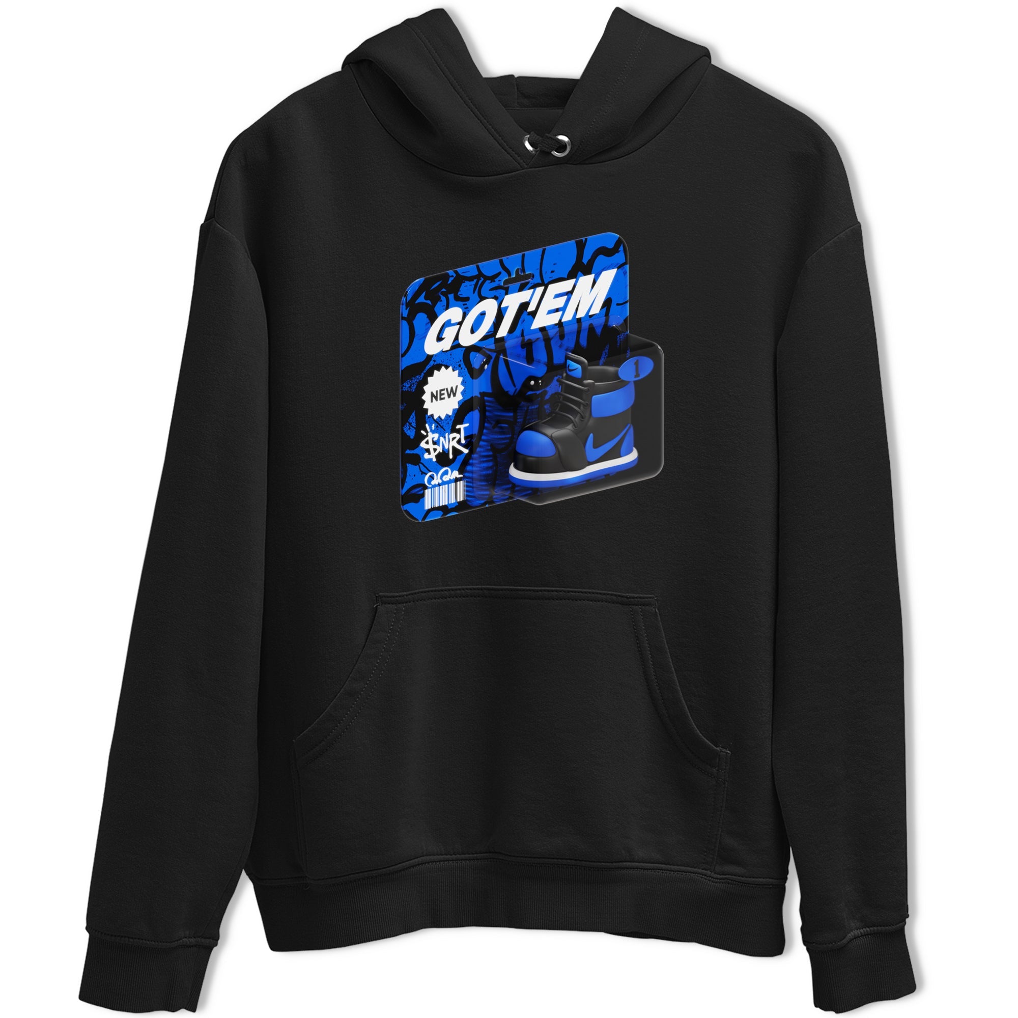Air Jordan 1 Royal Reimagined shirt to match jordans Vintage Toy Packaging sneaker tees AJ1 Royal Reimagined Drip Gear Zone Unisex Black 2 T-Shirt