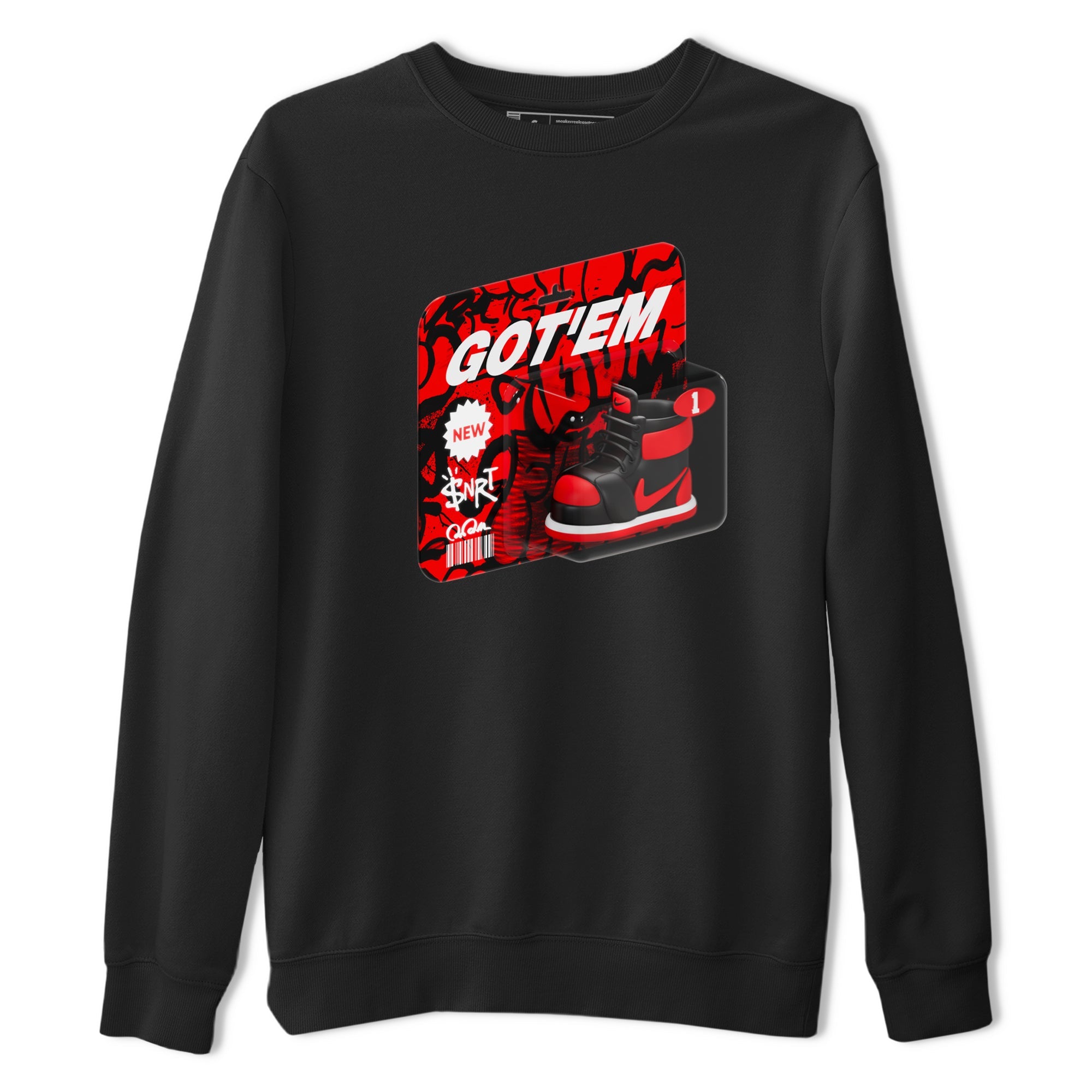 Air Jordan 1 Satin Bred shirt to match jordans Vintage Toy Packaging sneaker tees AJ1 Satin Bred Drip Gear Zone Unisex Black 2 T-Shirt