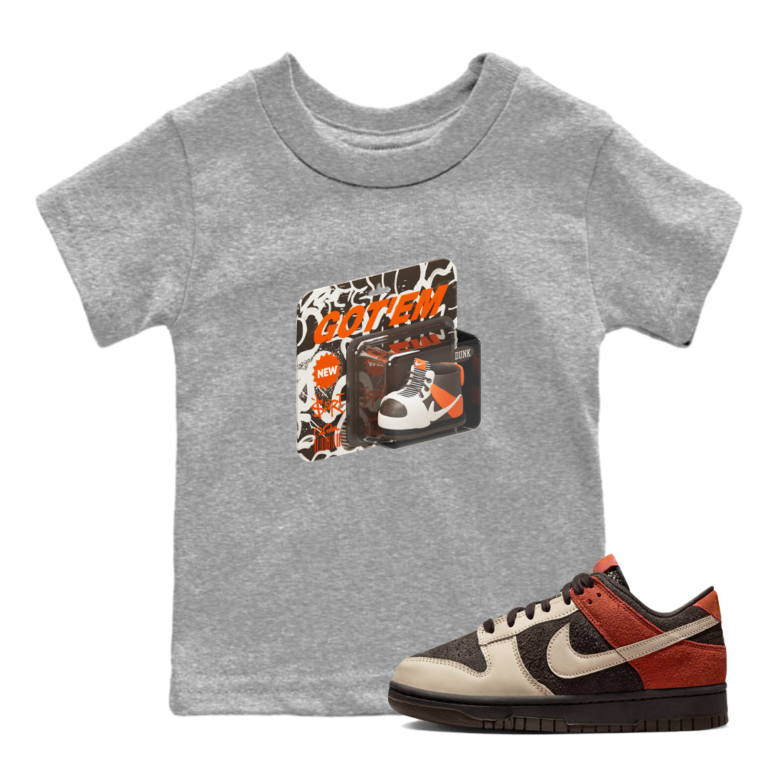 Dunk Red Panda shirt to match jordans Vintage Toy Packaging sneaker tees Nike Dunk LowRed Panda Drip Gear Zone Baby Toddler Heather Grey 1 T-Shirt