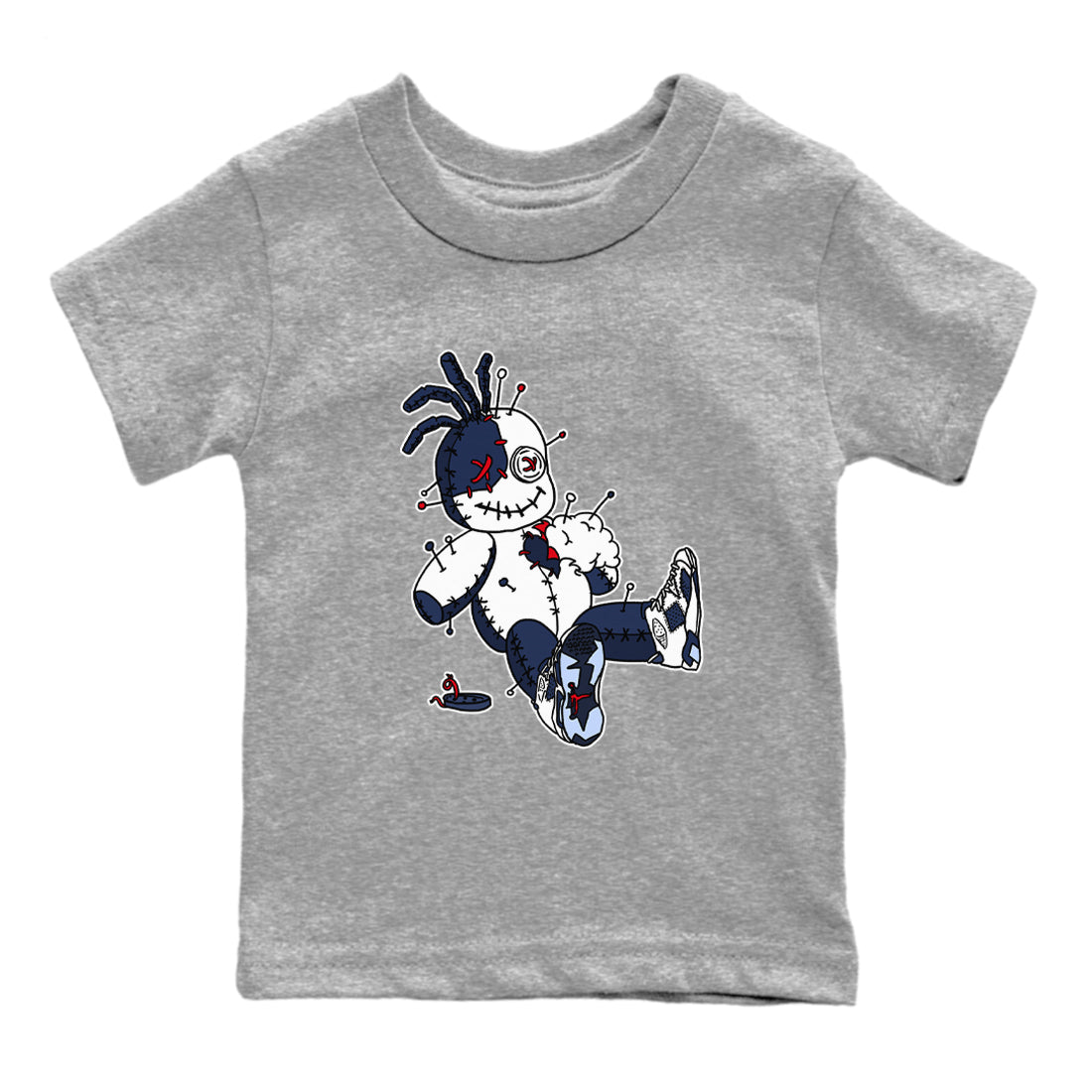 6s Olympic shirts to match jordans Voodoo Doll sneaker match tees Air Jordan 6 Olympic Drip Gear Zone streetwear brand Baby and Youth Heather Grey 2 cotton tee
