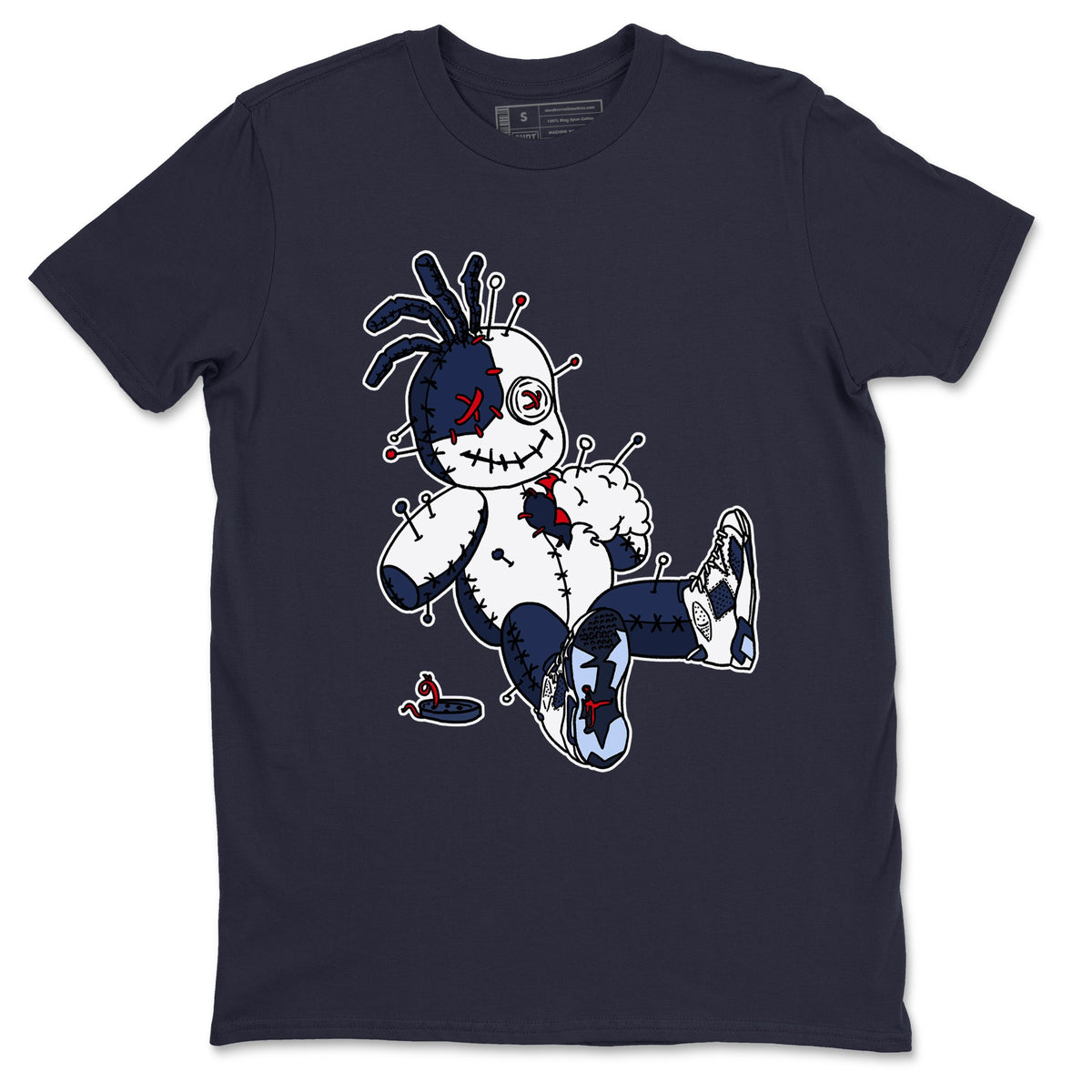 6s Olympic shirts to match jordans Voodoo Doll sneaker match tees Air Jordan 6 Olympic Drip Gear Zone streetwear brand Navy 2 unisex cotton tee