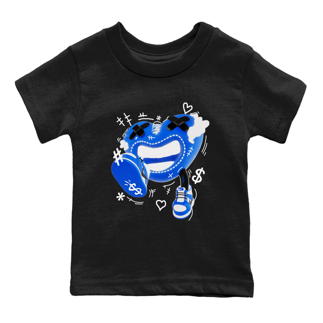 AJ1 Game Royal shirt to match jordans Walk In Love sneaker tees Air Jordan 1 Game Royal Drip Gear Zone baby toddler Black 2 cotton Shirt