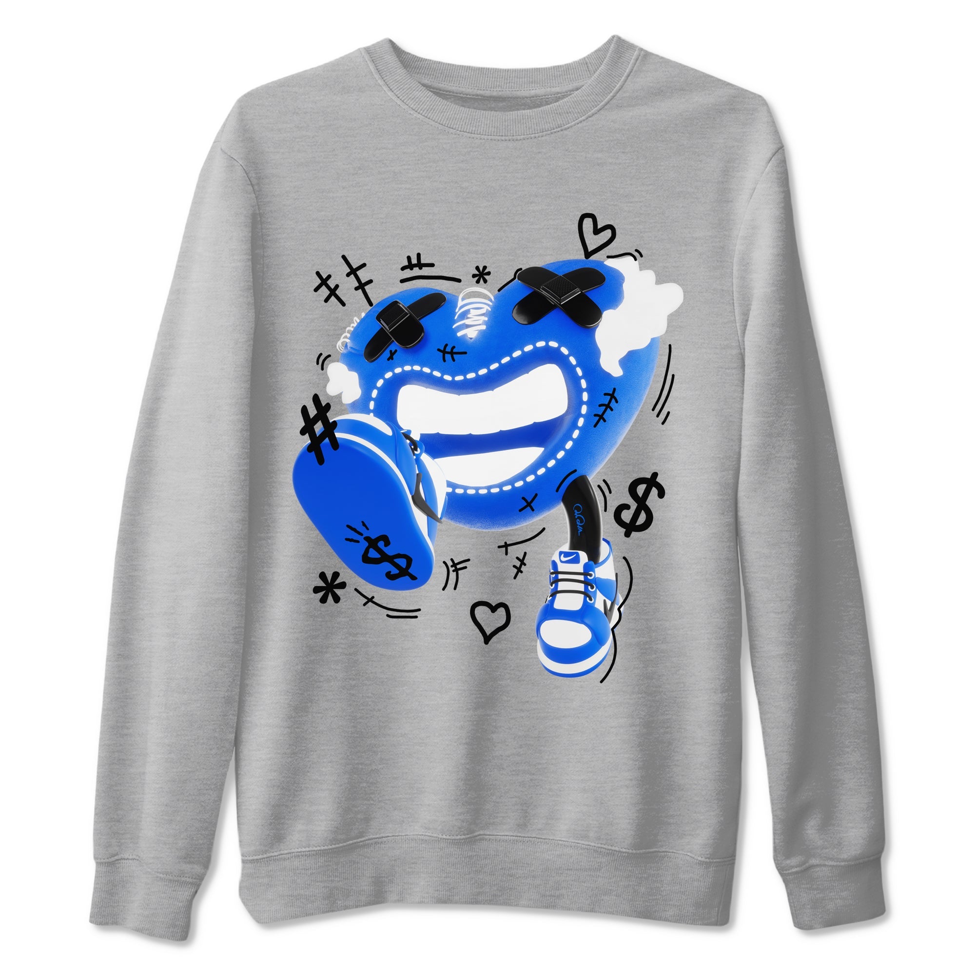 AJ1 Game Royal shirt to match jordans Walk In Love sneaker tees Air Jordan 1 Game Royal Drip Gear Zone unisex cotton Heather Grey 2 crew neck shirt