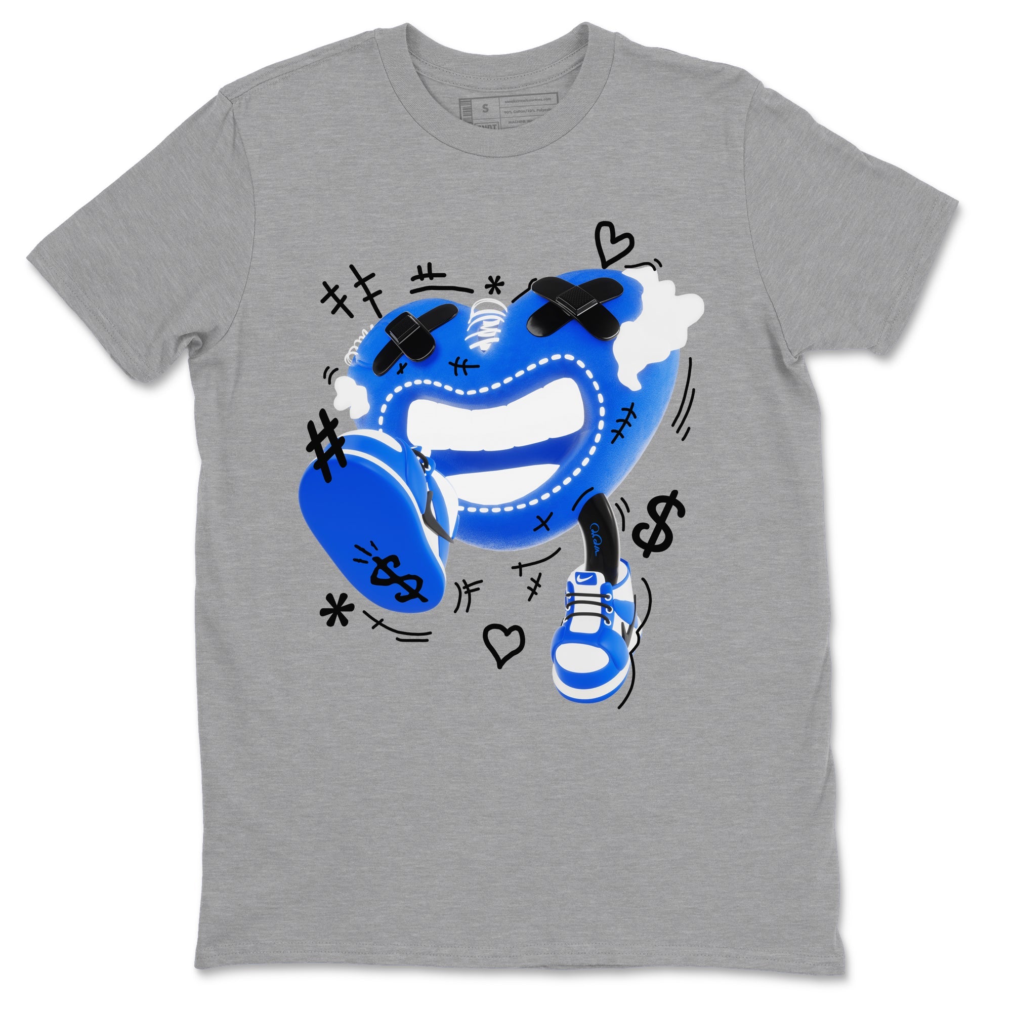 AJ1 Game Royal shirt to match jordans Walk In Love sneaker tees Air Jordan 1 Game Royal Drip Gear Zone unisex cotton Heather Grey 2 crew neck shirt