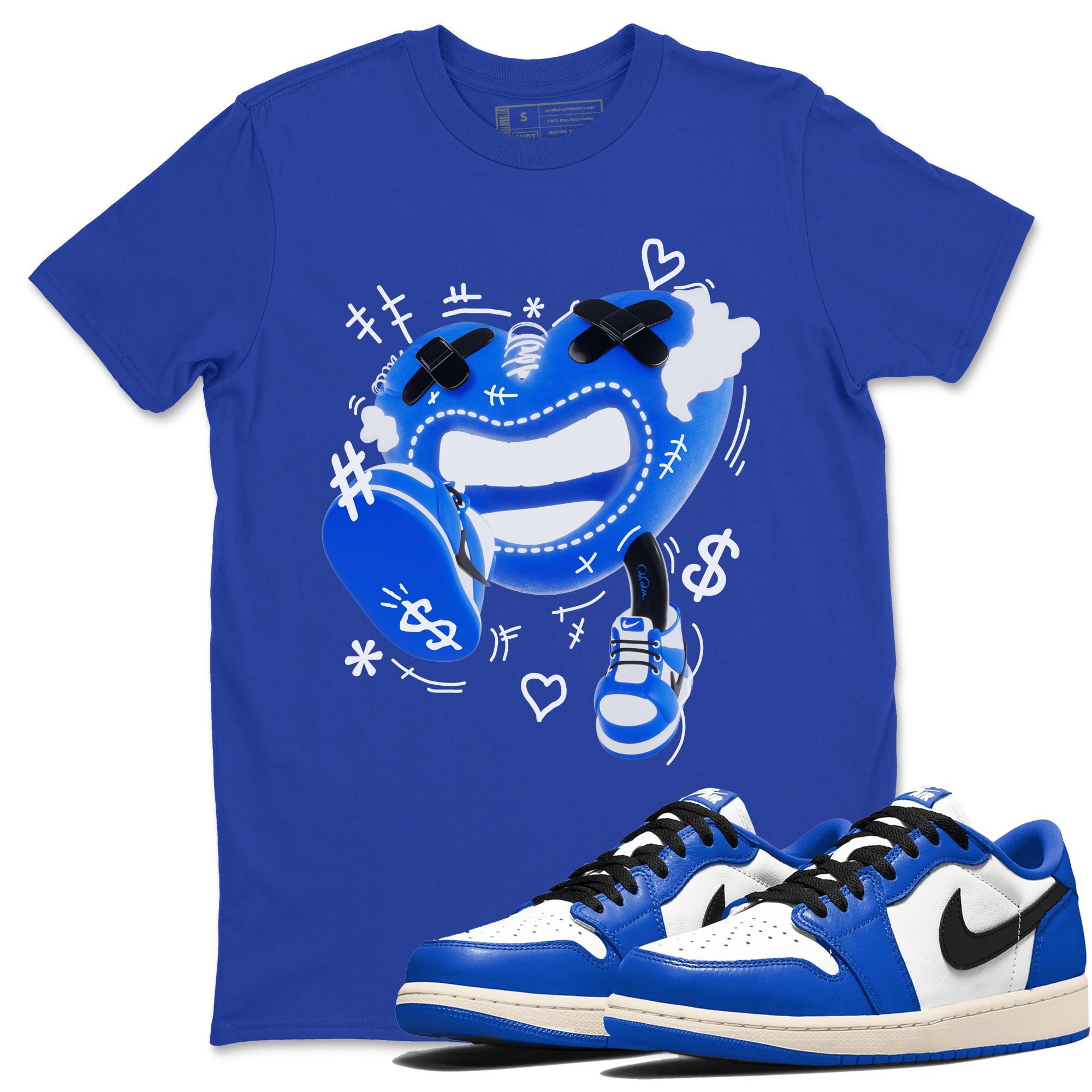 AJ1 Game Royal shirt to match jordans Walk In Love sneaker tees Air Jordan 1 Game Royal Drip Gear Zone unisex cotton Royal Blue 1 crew neck shirt