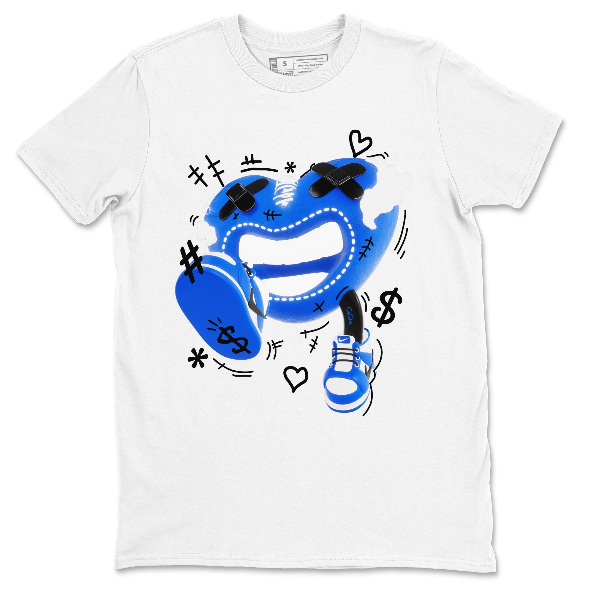 AJ1 Game Royal shirt to match jordans Walk In Love sneaker tees Air Jordan 1 Game Royal Drip Gear Zone unisex cotton White 2 crew neck shirt