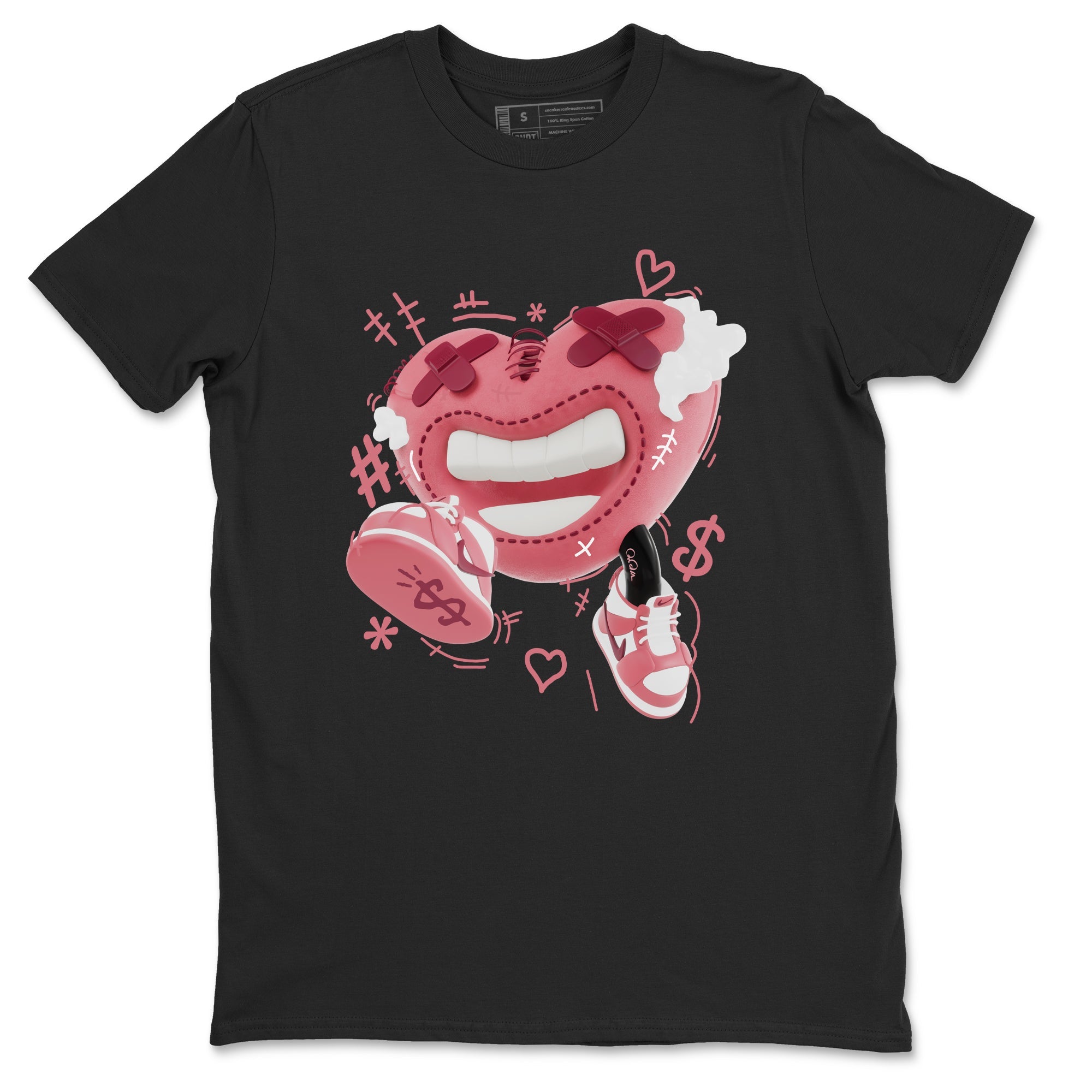 Dunk Valentines Day 2024 shirt to match jordans Walk In Love sneaker tees Dunk Happy Valentines Day 2024 Drip Gear Zone Unisex Black 2 T-Shirt