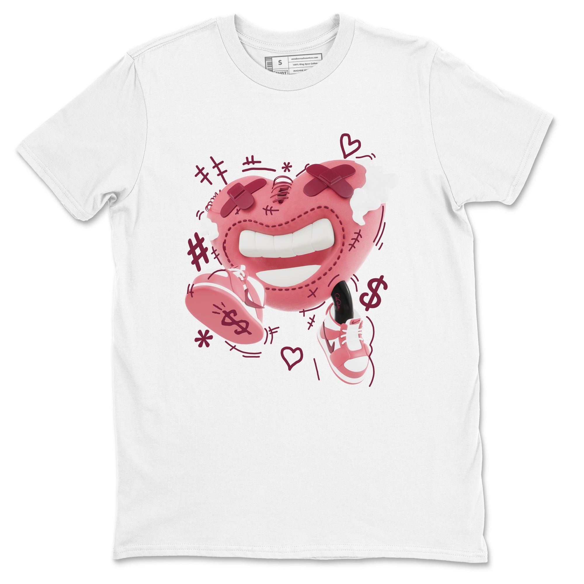 Dunk Valentines Day 2024 shirt to match jordans Walk In Love sneaker tees Dunk Happy Valentines Day 2024 Drip Gear Zone Unisex White 2 T-Shirt
