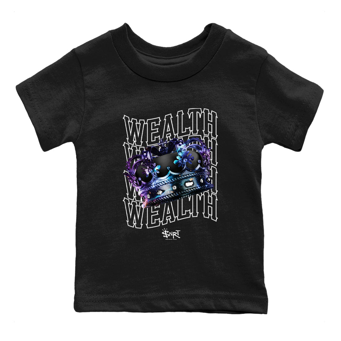 Foams One Galaxy shirts to match jordans Wealth sneaker match tees Air Foamposite One Galaxy match shoes to clothes Drip Gear Zone Youth Baby Black 2 tee