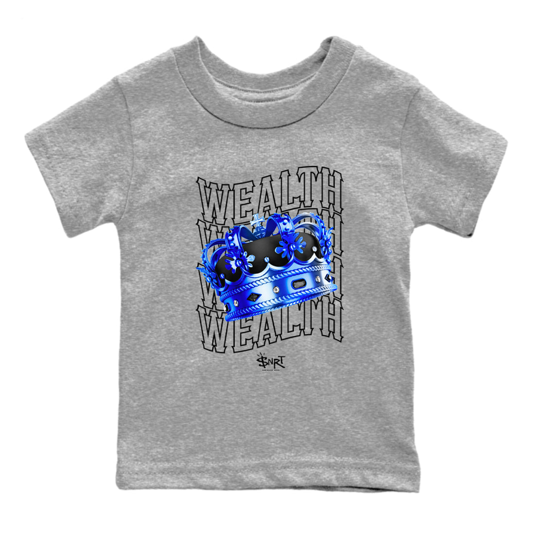 Foams One Royal shirts to match jordans Wealth sneaker match tees Air Foamposite One Royal match shoes to clothes Drip Gear Zone Youth Baby Heather Grey 2 tee