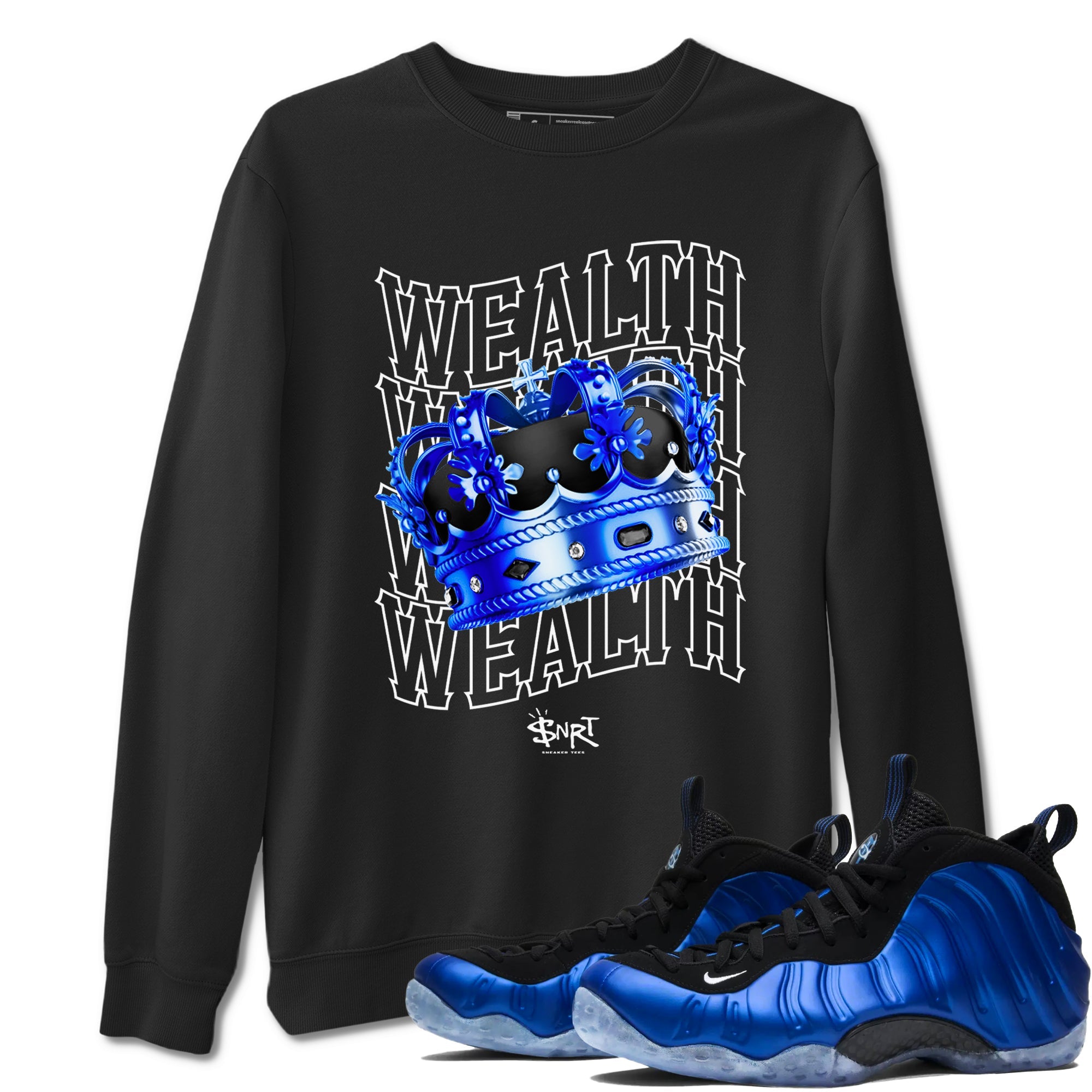 Foams One Royal shirts to match jordans Wealth sneaker match tees Air Foamposite One Royal match shoes to clothes Drip Gear Zone unisex cotton Black 1 shirts