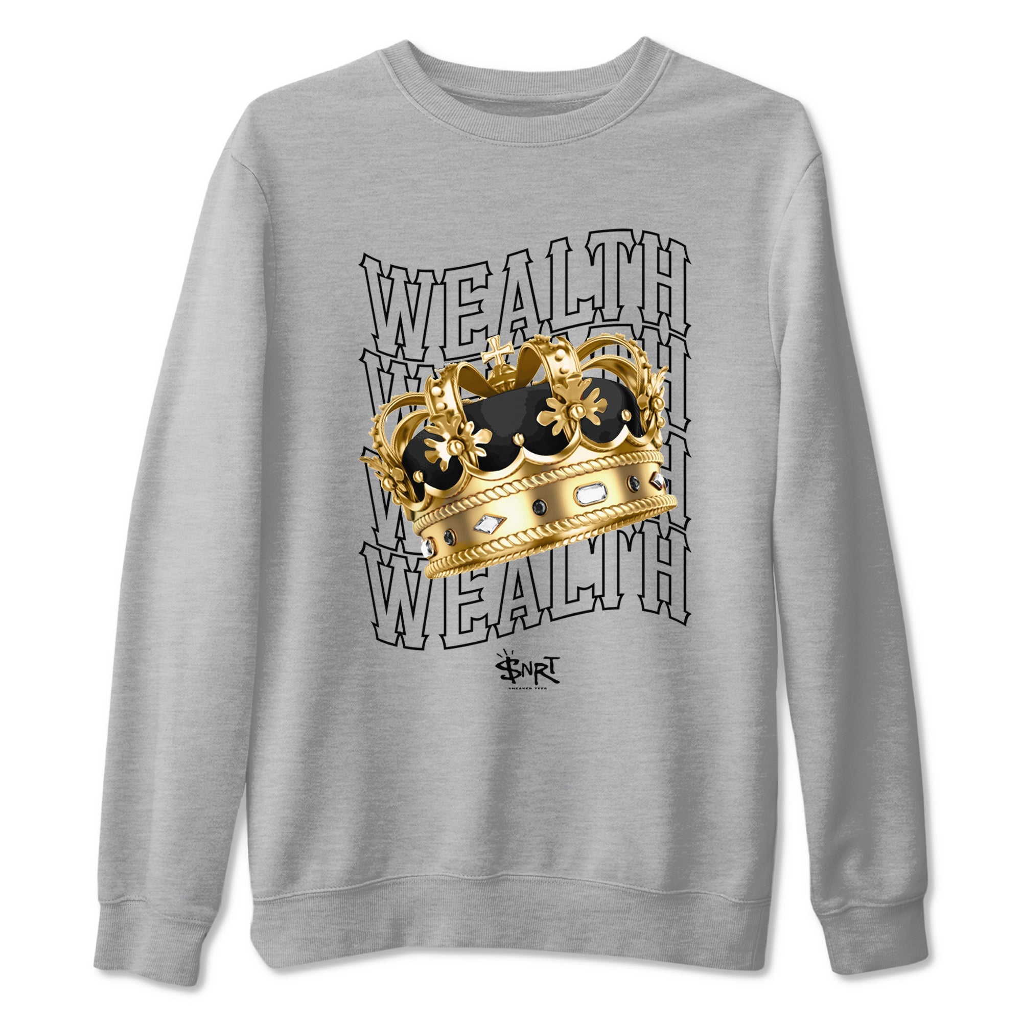 Air Jordan 1 High OG Black Metallic Gold shirts to match jordans Wealth sneaker match tees Jordan 1 Black Metallic Gold Drip Gear Zone streetwear brand Heather Grey 2 unisex cotton tee