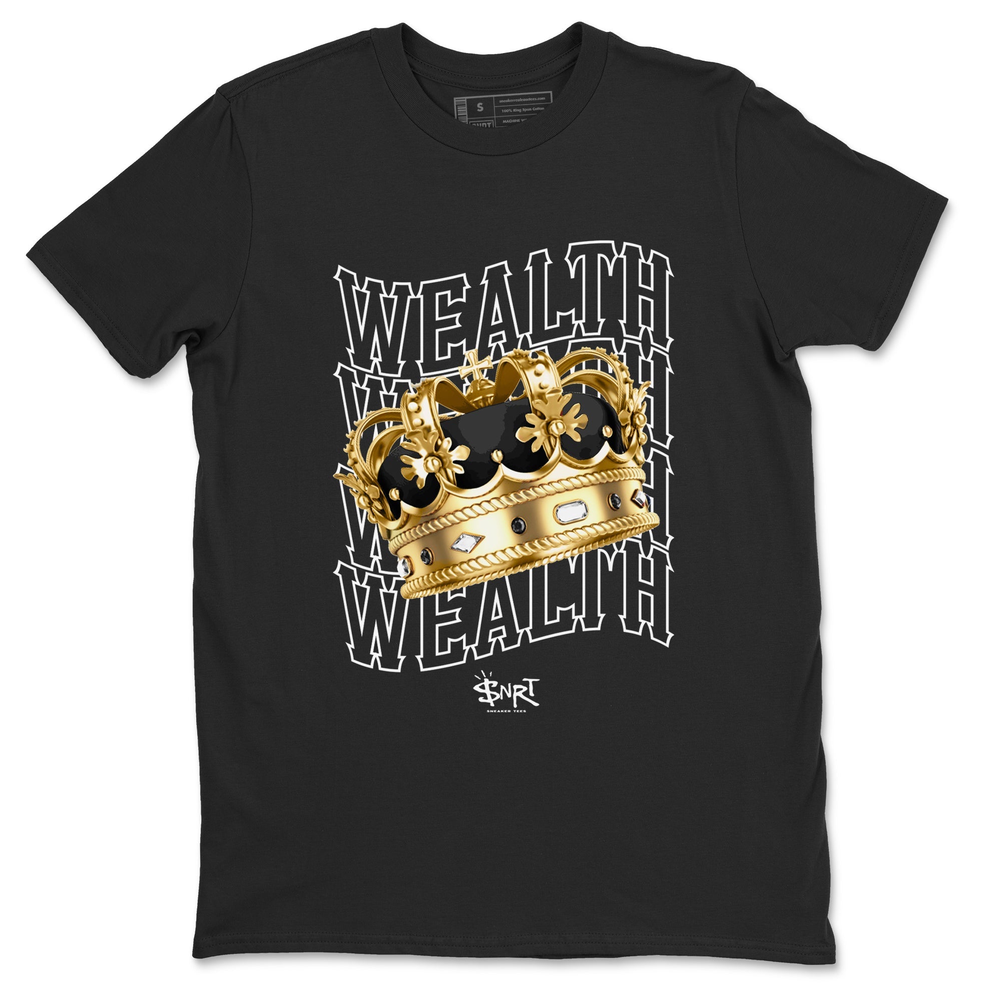 Air Jordan 1 High OG Black Metallic Gold shirts to match jordans Wealth sneaker match tees Jordan 1 Black Metallic Gold Drip Gear Zone streetwear brand Black 2 unisex cotton tee