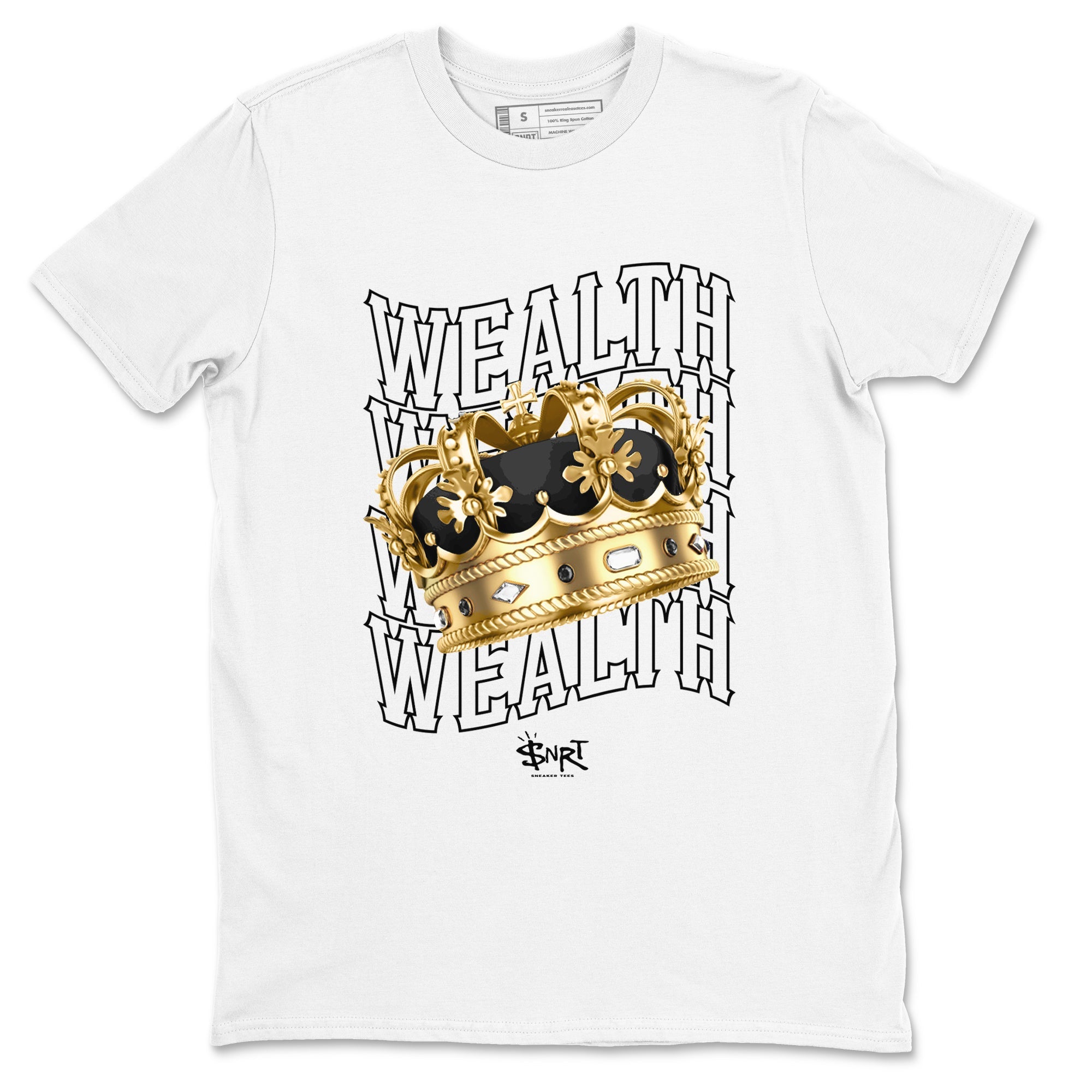 Air Jordan 1 High OG Black Metallic Gold shirts to match jordans Wealth sneaker match tees Jordan 1 Black Metallic Gold Drip Gear Zone streetwear brand White 2 unisex cotton tee