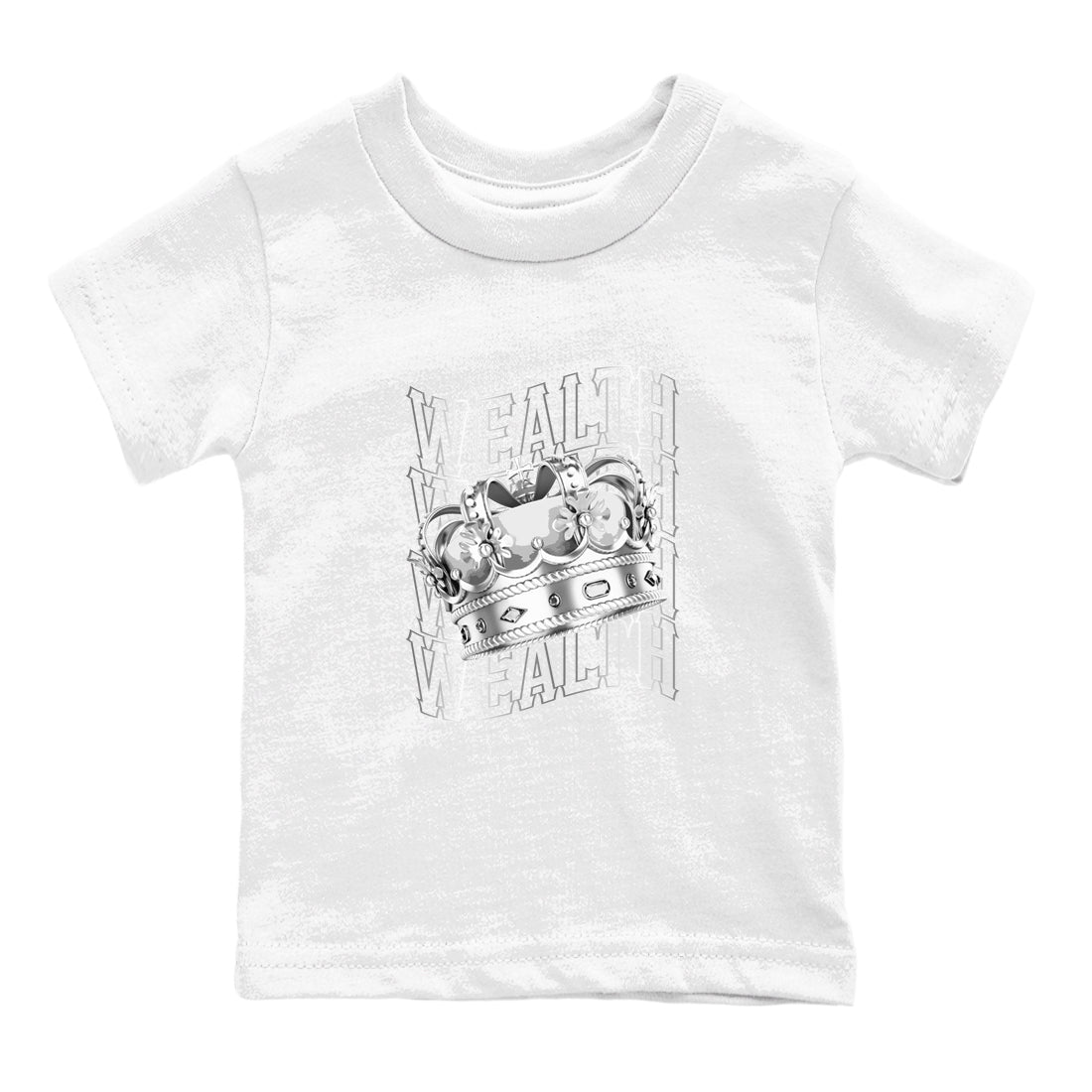 Air Jordan 1 Gift Giving Silver shirts to match jordans Wealth sneaker match tees Air Jordan 1 Gift Giving Drip Gear Zone streetwear brand Baby and Youth White 2 cotton tee