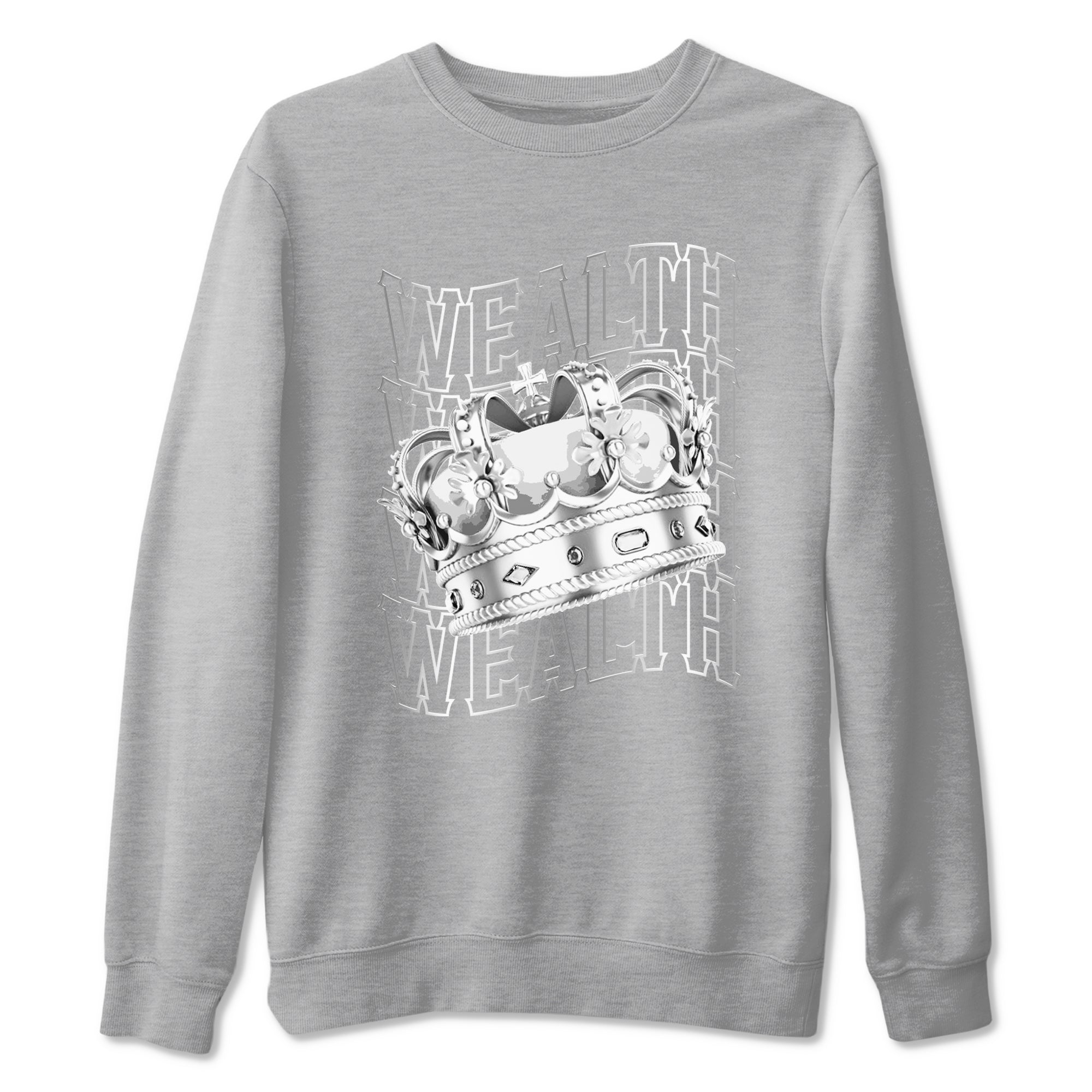 Air Jordan 1 Gift Giving Silver shirts to match jordans Wealth sneaker match tees Air Jordan 1 Gift Giving Drip Gear Zone streetwear brand Heather Grey 2 unisex cotton tee