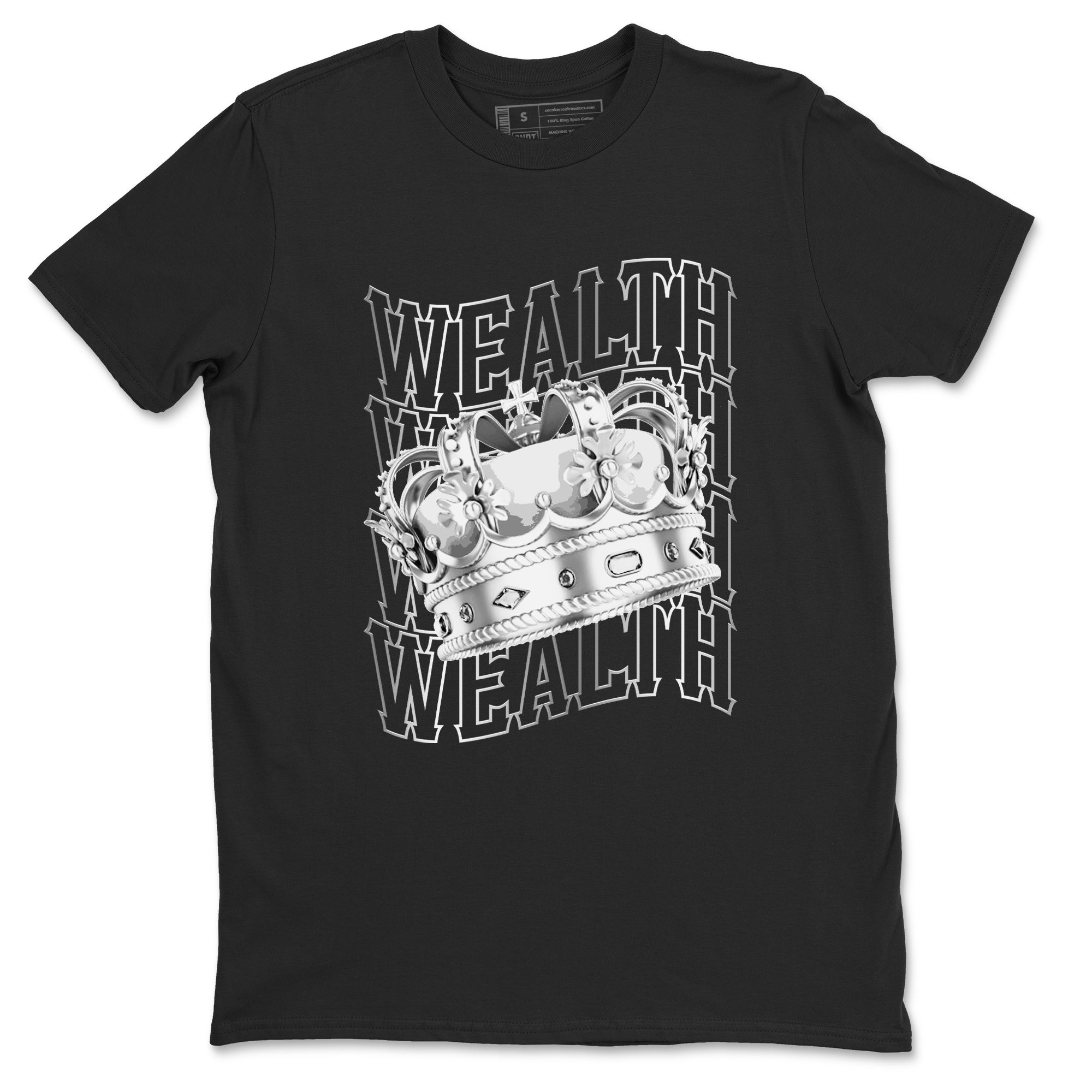 Air Jordan 1 Gift Giving Silver shirts to match jordans Wealth sneaker match tees Air Jordan 1 Gift Giving Drip Gear Zone streetwear brand Black 2 unisex cotton tee
