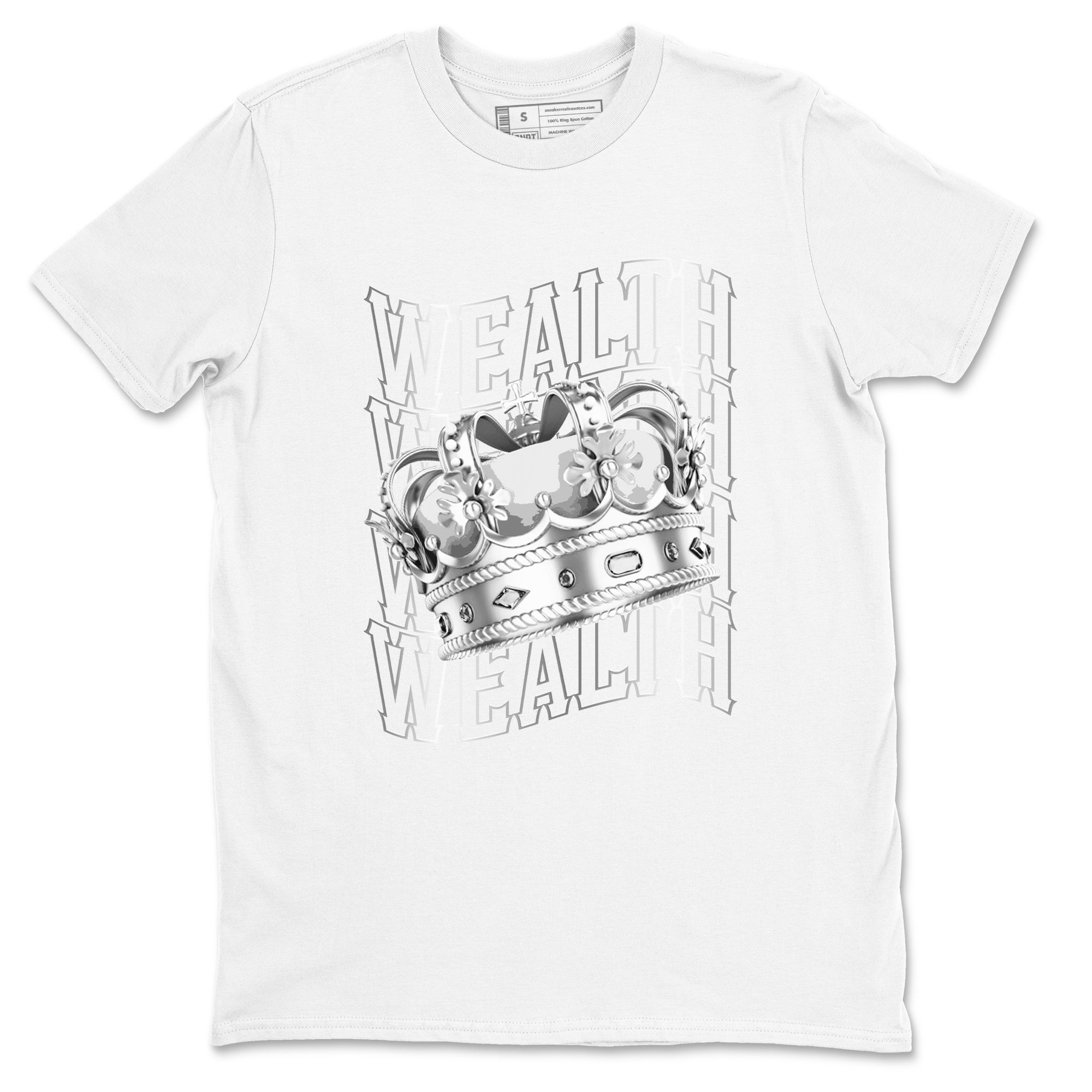 Air Jordan 1 Gift Giving Silver shirts to match jordans Wealth sneaker match tees Air Jordan 1 Gift Giving Drip Gear Zone streetwear brand White 2 unisex cotton tee