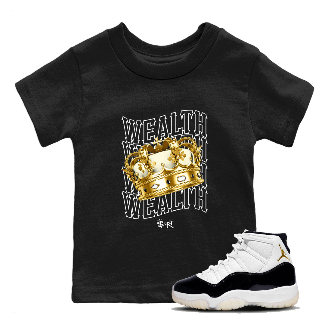 Air Jordan 11 Gratitude shirt to match jordans Wealth sneaker tees Jordan 11 Retro Gratitude Drip Gear Zone Baby Toddler Black 1 T-Shirt