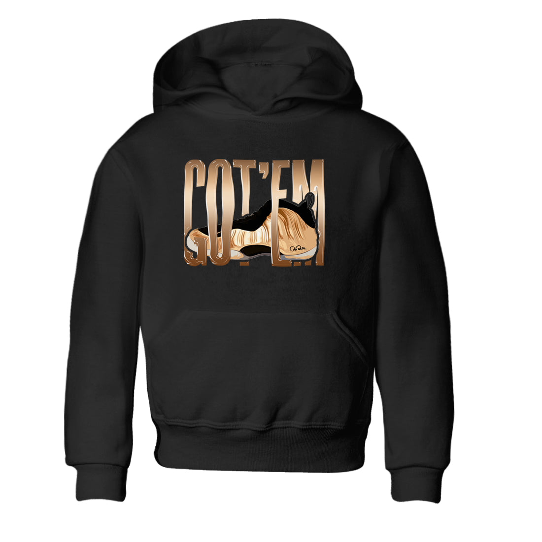 Foams One Metallic Copper shirts to match jordans Wiggling Gotem sneaker match tees Air Foamposite One Metallic Copper match shoes to clothes Drip Gear Zone Youth Baby Black 2 tee