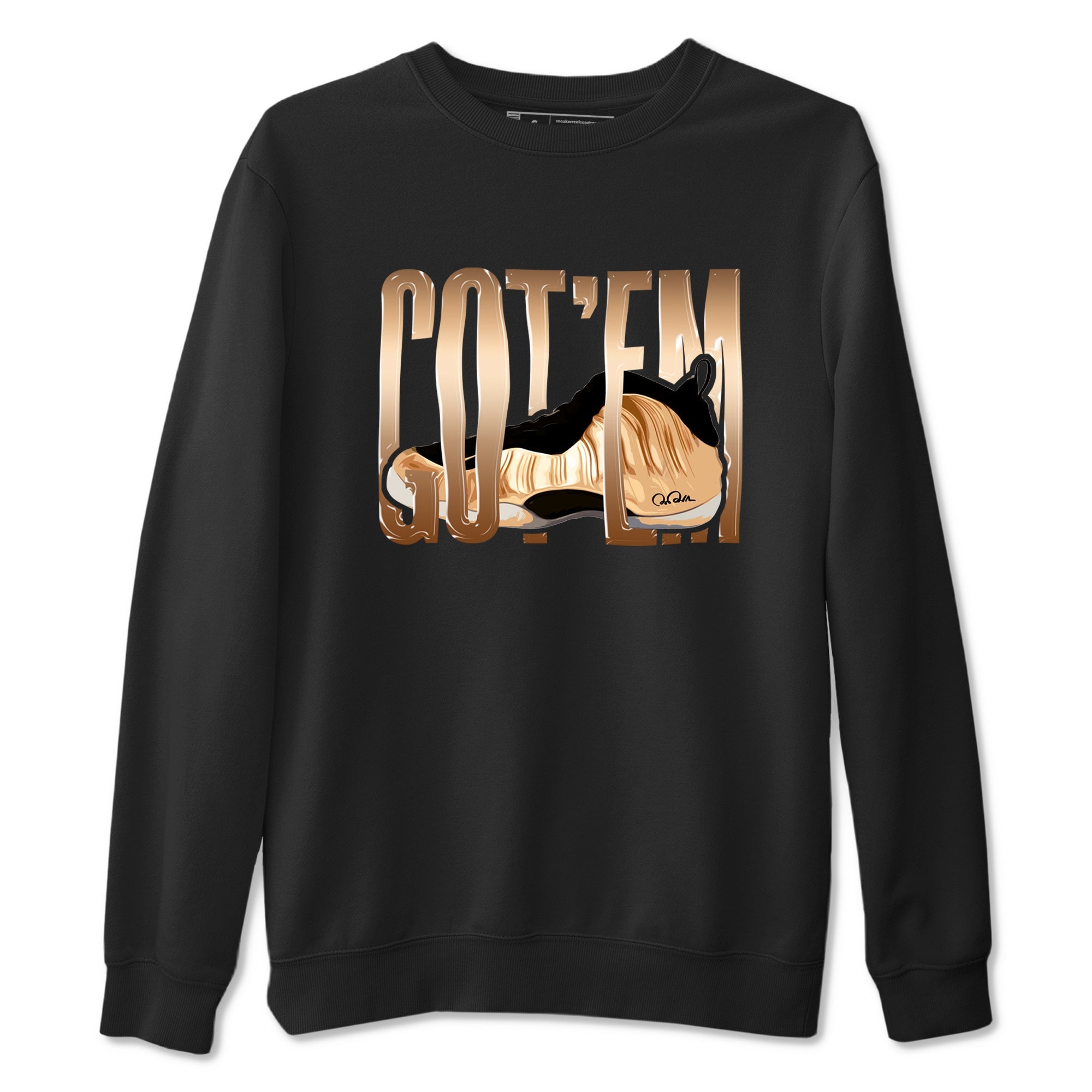 Foams One Metallic Copper shirts to match jordans Wiggling Gotem sneaker match tees Air Foamposite One Metallic Copper match shoes to clothes Drip Gear Zone unisex cotton Black 2 shirts