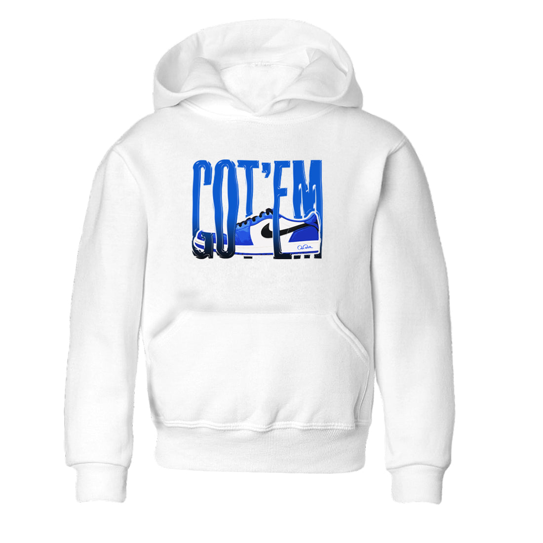 AJ1 Game Royal shirt to match jordans Wiggling Gotem sneaker tees Air Jordan 1 Game Royal Drip Gear Zone baby toddler White 2 cotton Shirt