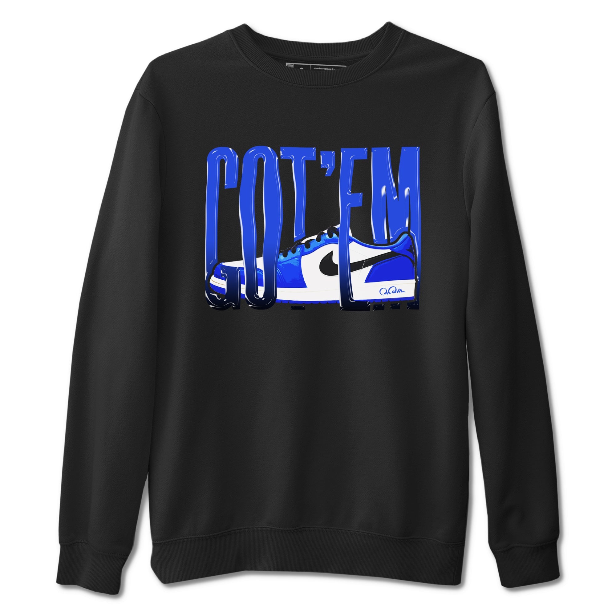 AJ1 Game Royal shirt to match jordans Wiggling Gotem sneaker tees Air Jordan 1 Game Royal Drip Gear Zone unisex cotton Black 2 crew neck shirt