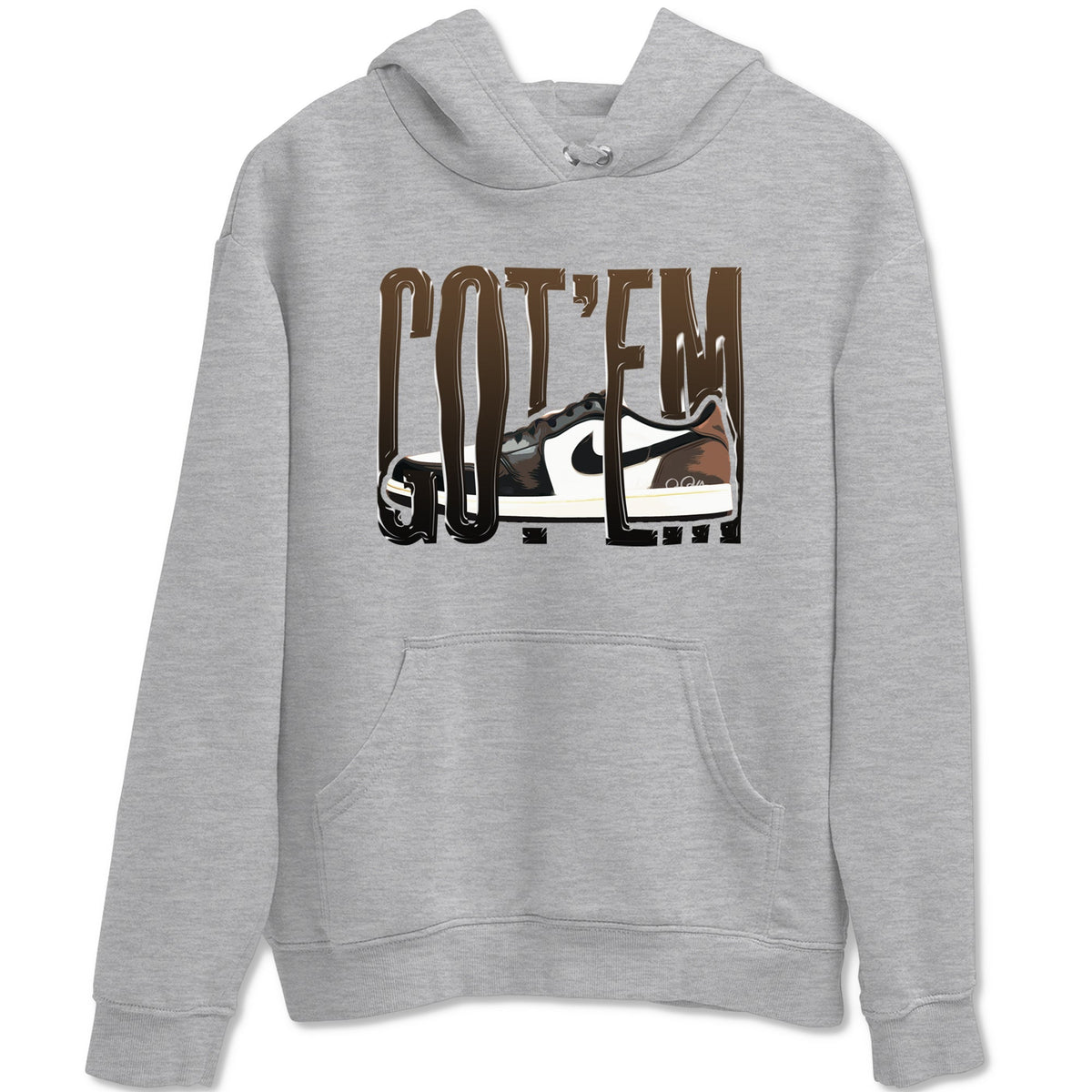 1s Low OG Mocha shirts to match jordans Wiggling Gotem sneaker match tees Air Jordan 1 Mocha match shoes to clothes Drip Gear Zone unisex cotton Heather Grey 2 shirts