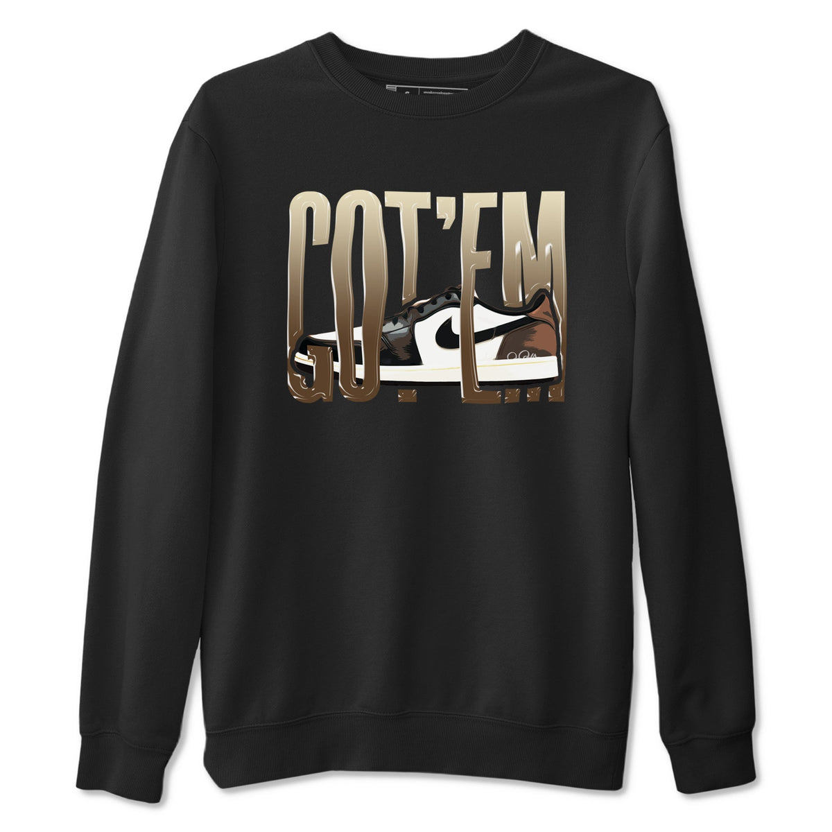 1s Low OG Mocha shirts to match jordans Wiggling Gotem sneaker match tees Air Jordan 1 Mocha match shoes to clothes Drip Gear Zone unisex cotton Black 2 shirts